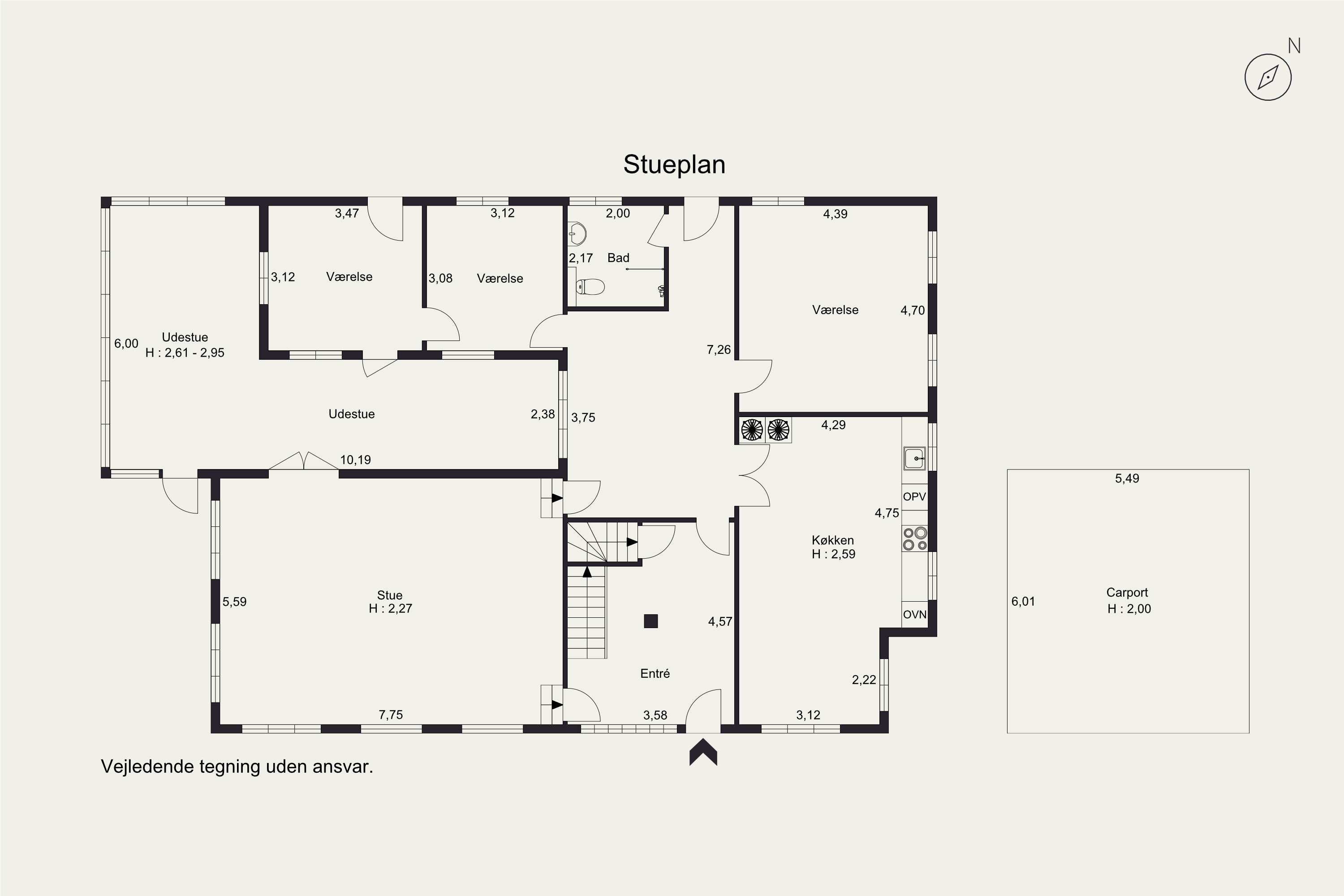 Plantegninger billede af Birkerød Kongevej 89, 3460 Birkerød