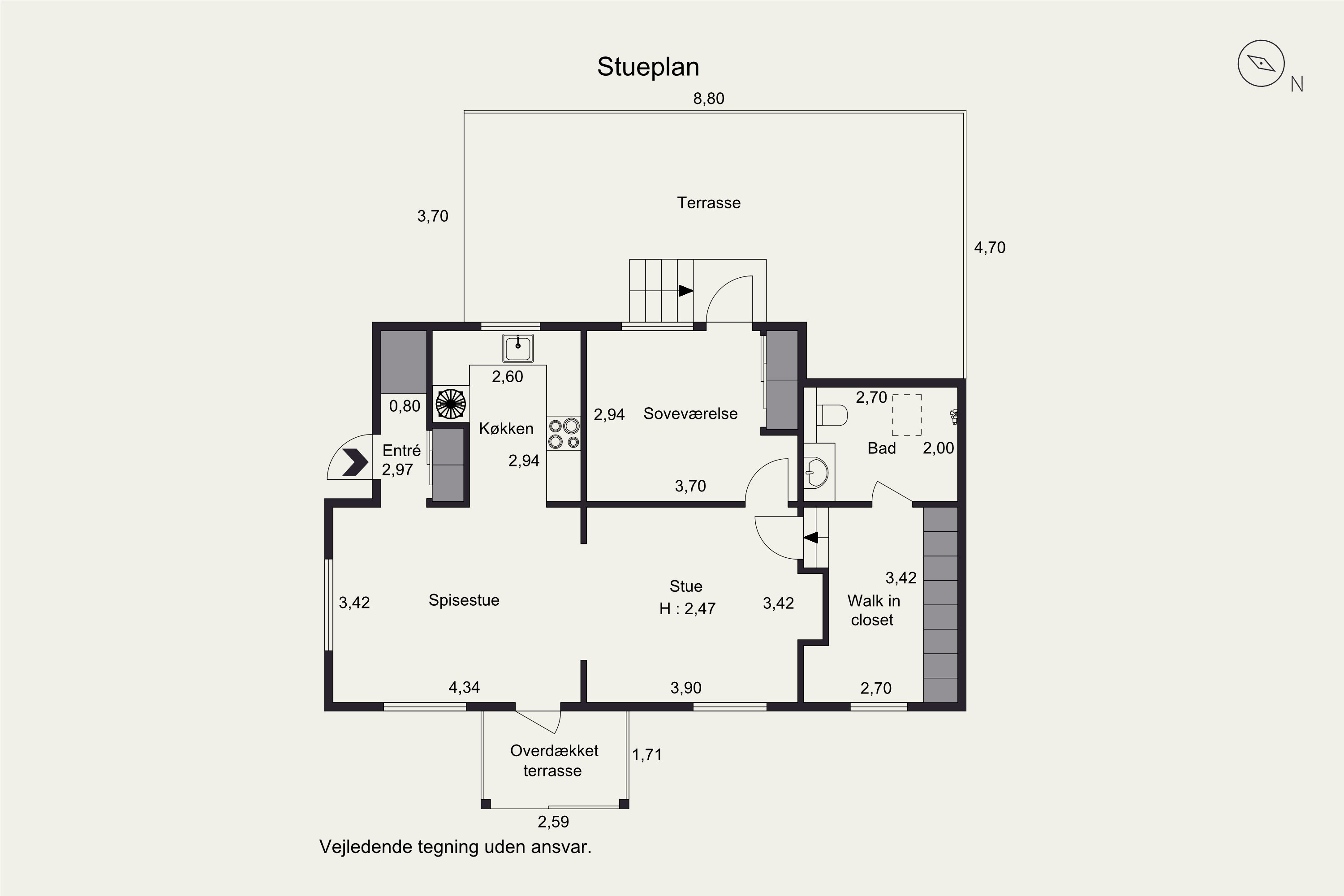 Plantegninger billede af Marievej 16B, st.., 2950 Vedbæk