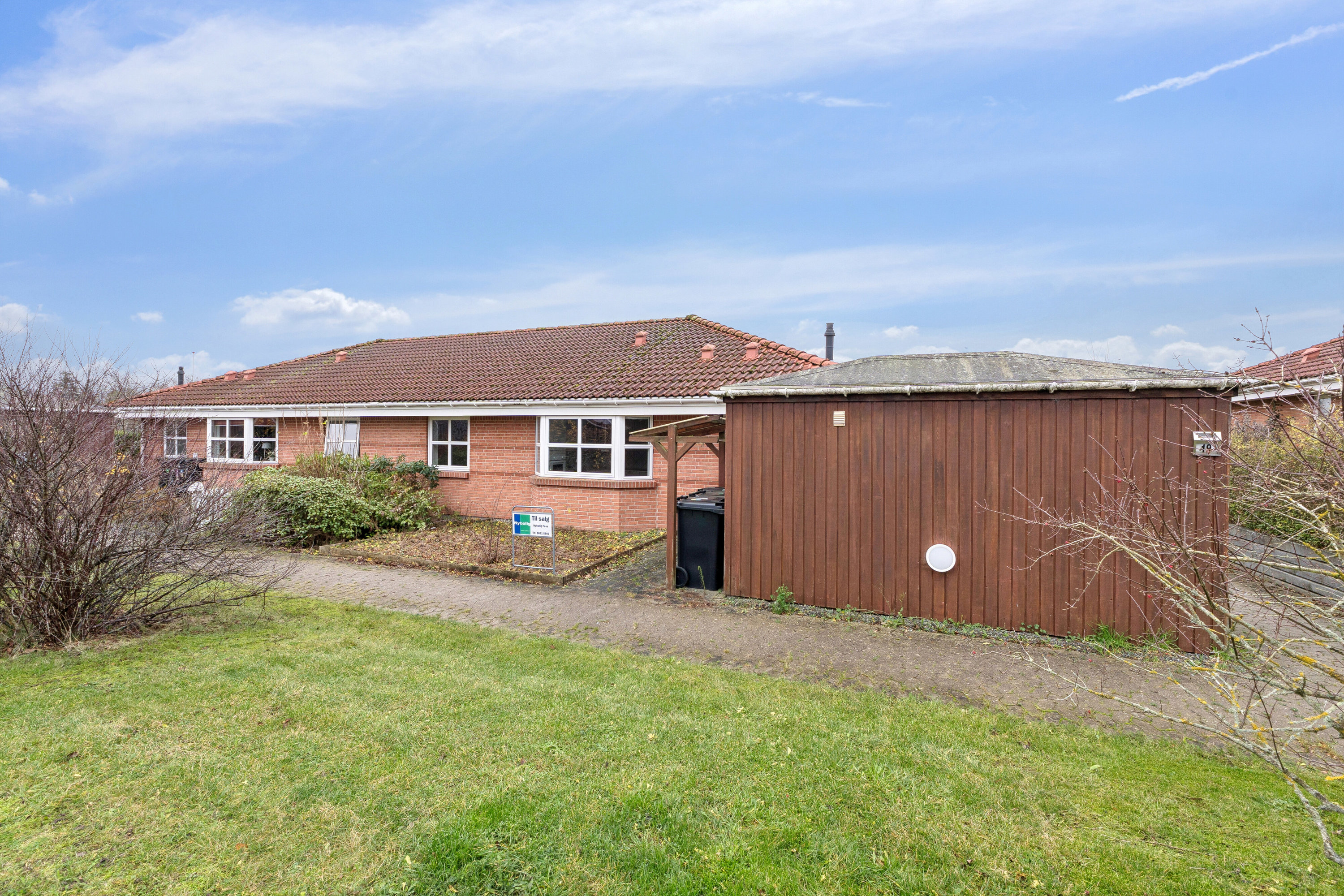 Miniaturebillede 1: set fra haven. Billede af Rosengården 19, 4653 Karise