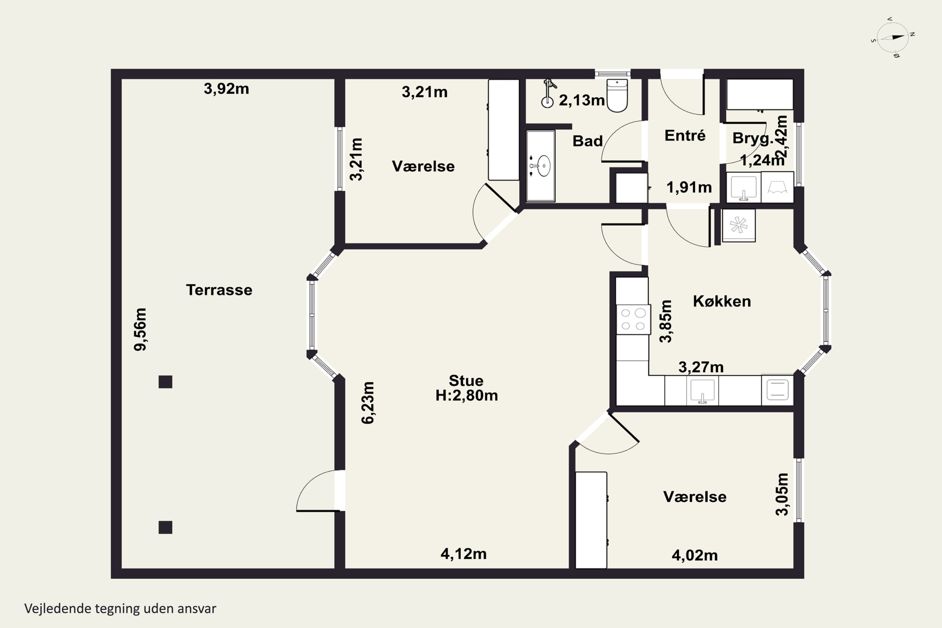Plantegninger billede af Rosengården 19, 4653 Karise