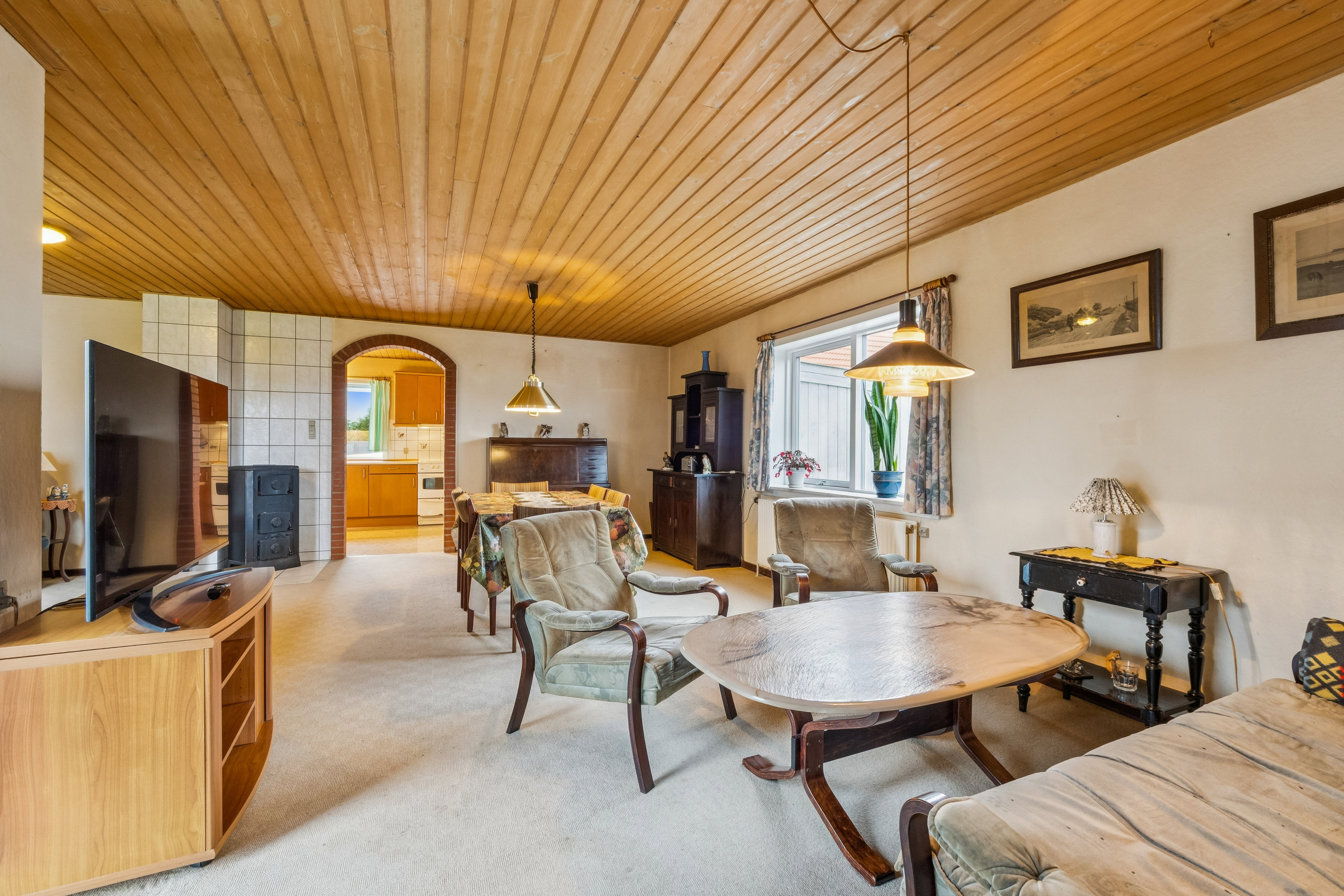 Fremhævet stue billede i fuldskærmstilstand. Billede af Strandgaden 13, Alsted, 7900 Nykøbing M