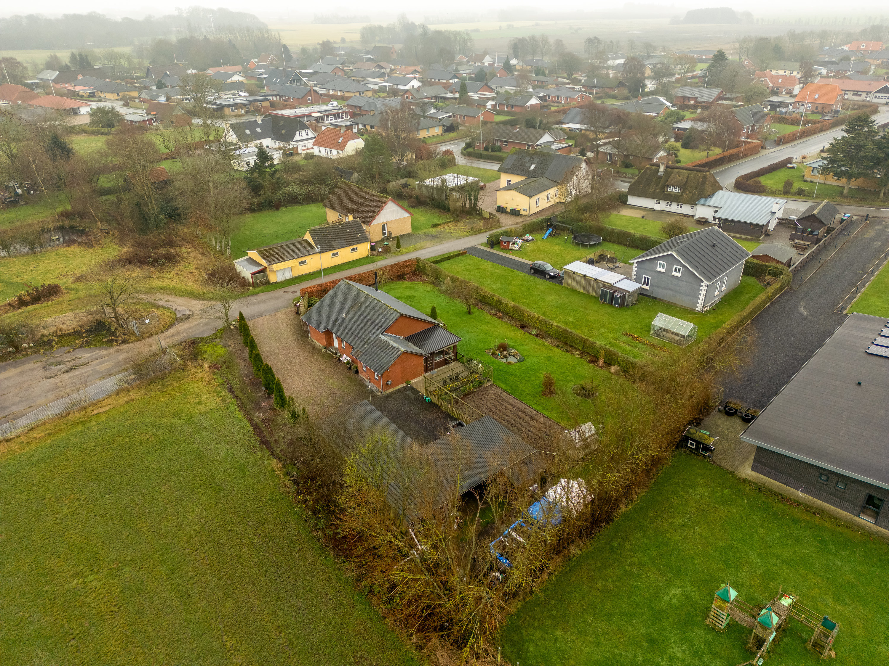 Fremhævet luftfoto billede i fuldskærmstilstand. Billede af Engvej 4, Abild, 6270 Tønder