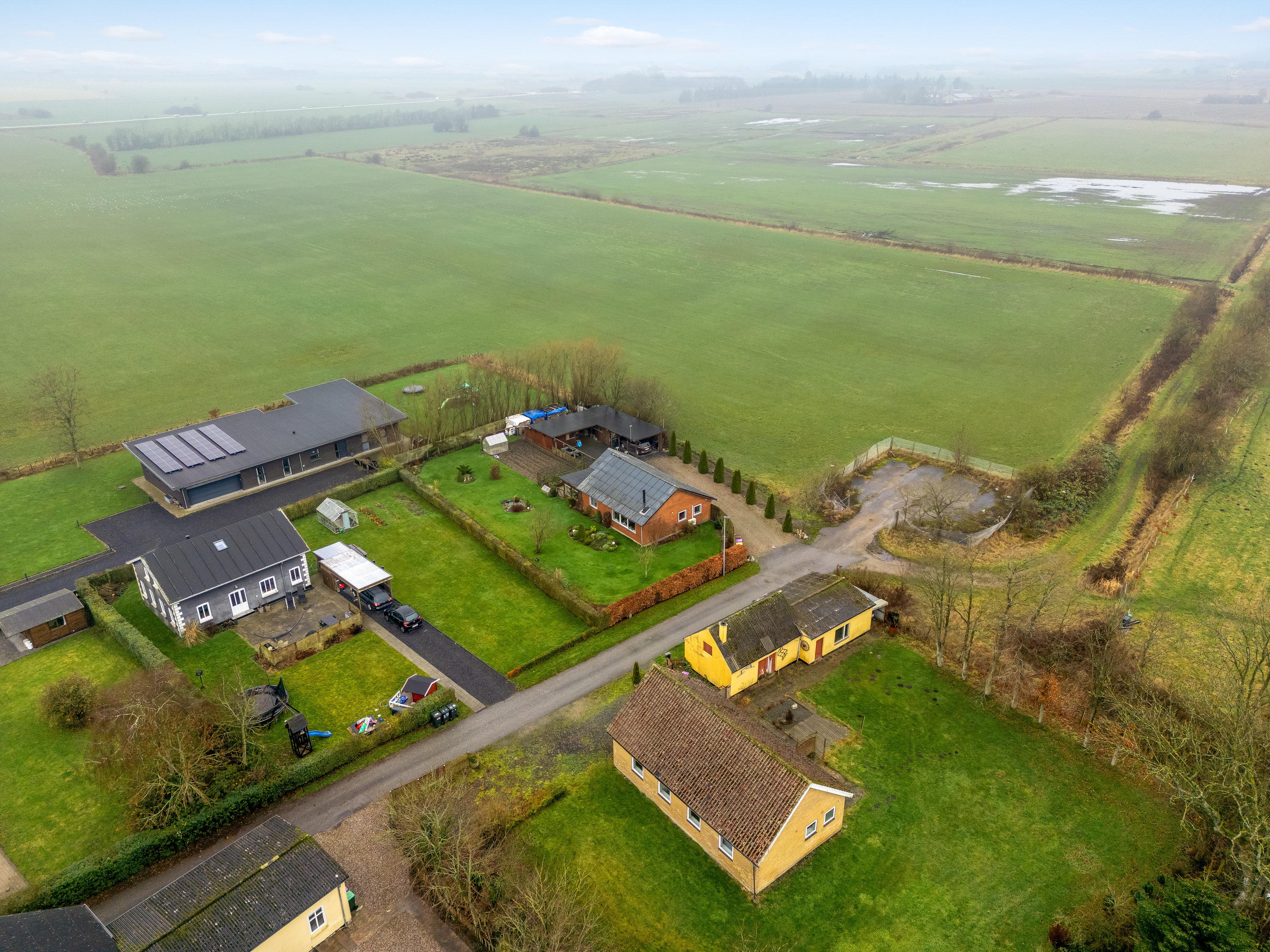 Fremhævet luftfoto billede i fuldskærmstilstand. Billede af Engvej 4, Abild, 6270 Tønder