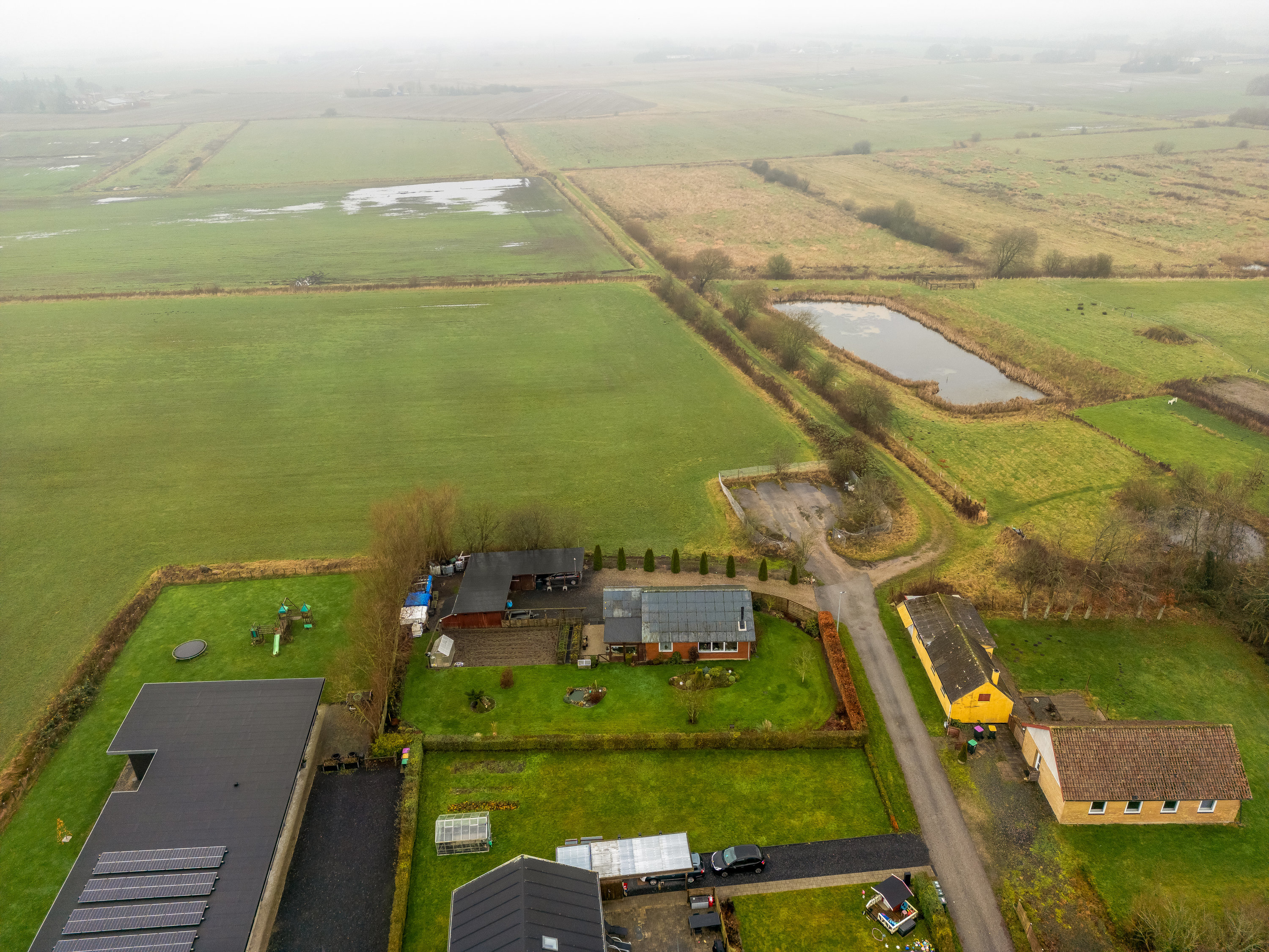 Fremhævet luftfoto billede i fuldskærmstilstand. Billede af Engvej 4, Abild, 6270 Tønder