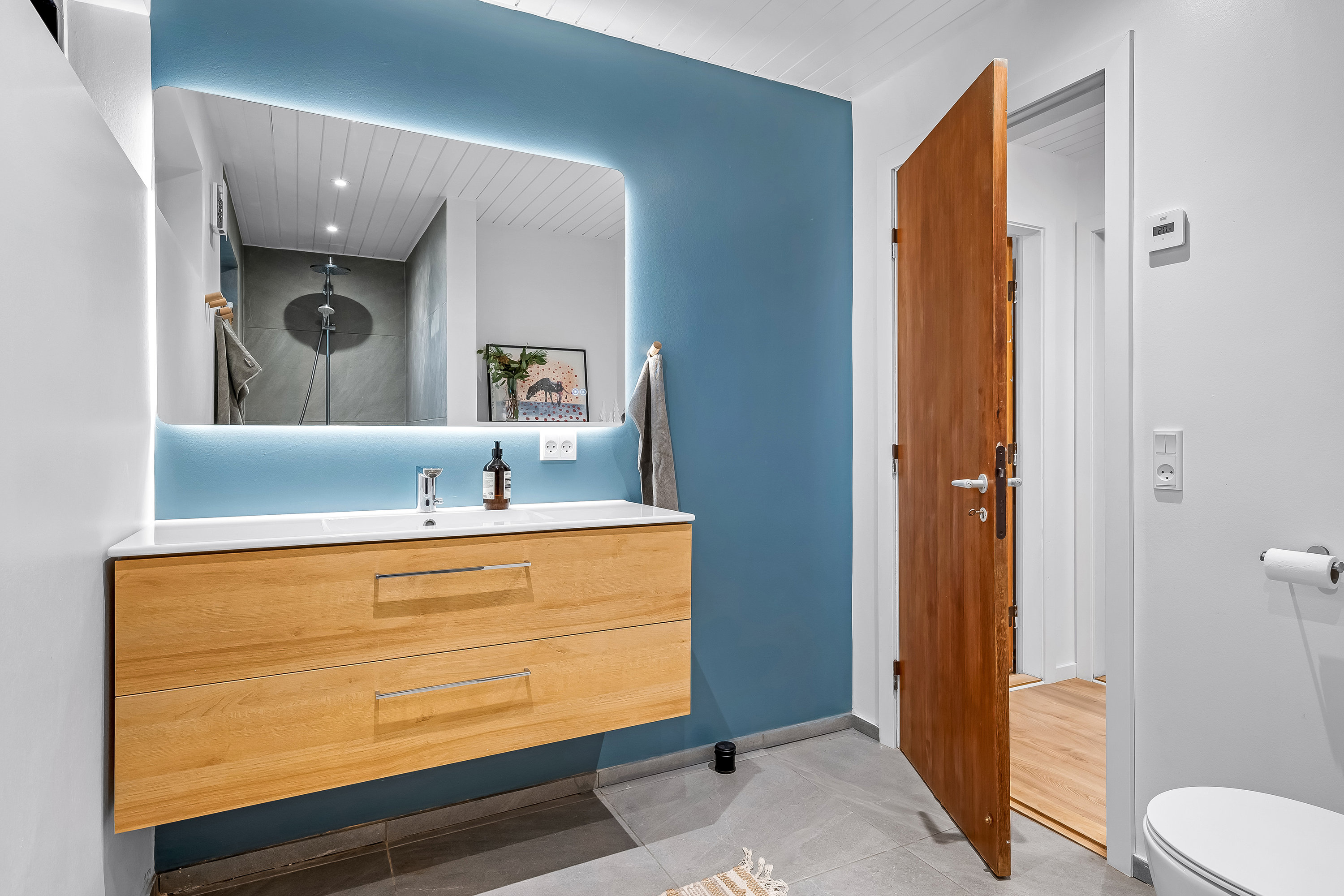 Fremhævet badeværelse billede i fuldskærmstilstand. Billede af Nørremarksvej 19, 6270 Tønder