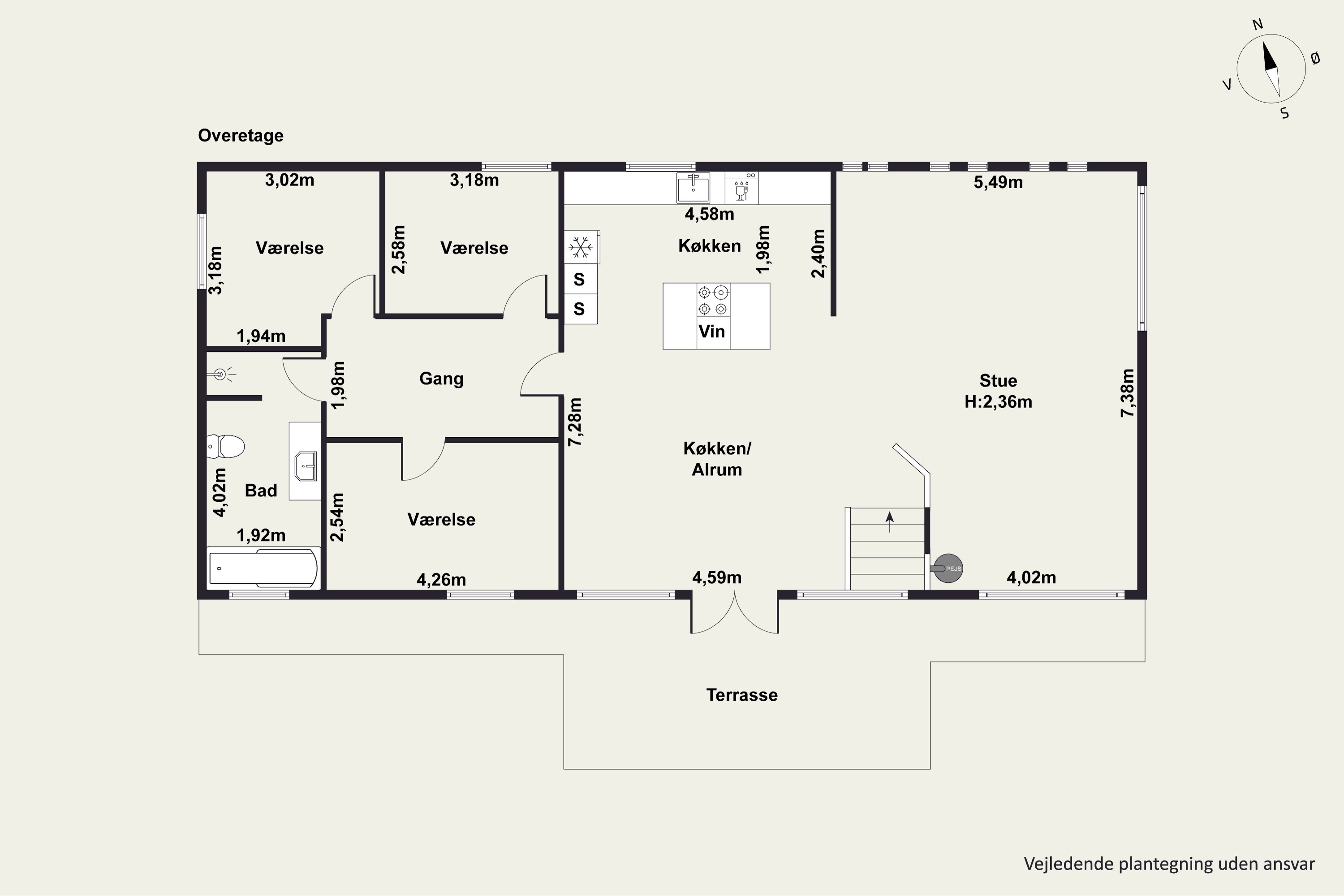 Plantegninger billede af Svanevænget 4, 8660 Skanderborg