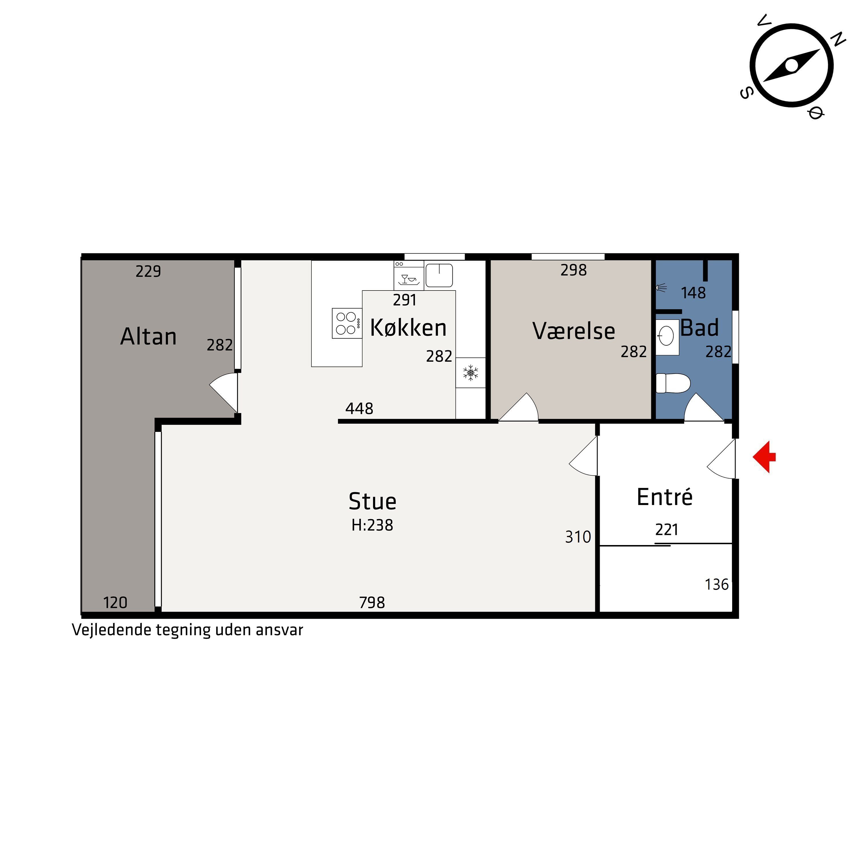 Plantegninger billede af Kongsgårdsvej 20, st.. 4., 8260 Viby J