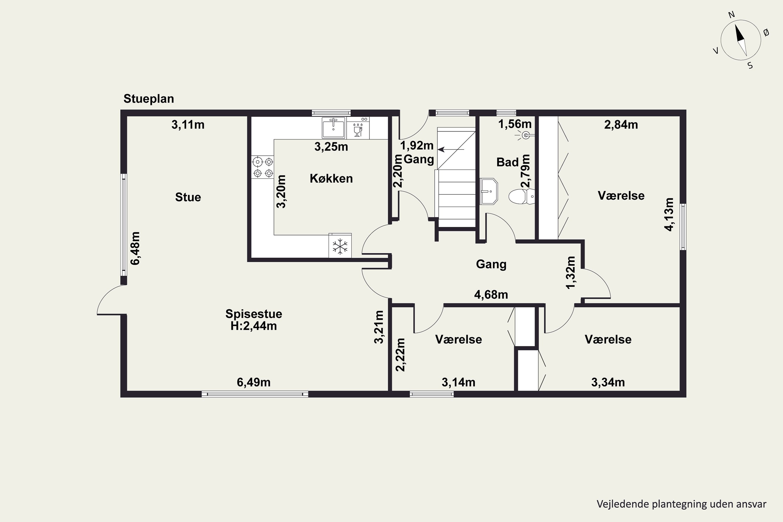 Plantegninger billede af Granvej 25, 3060 Espergærde