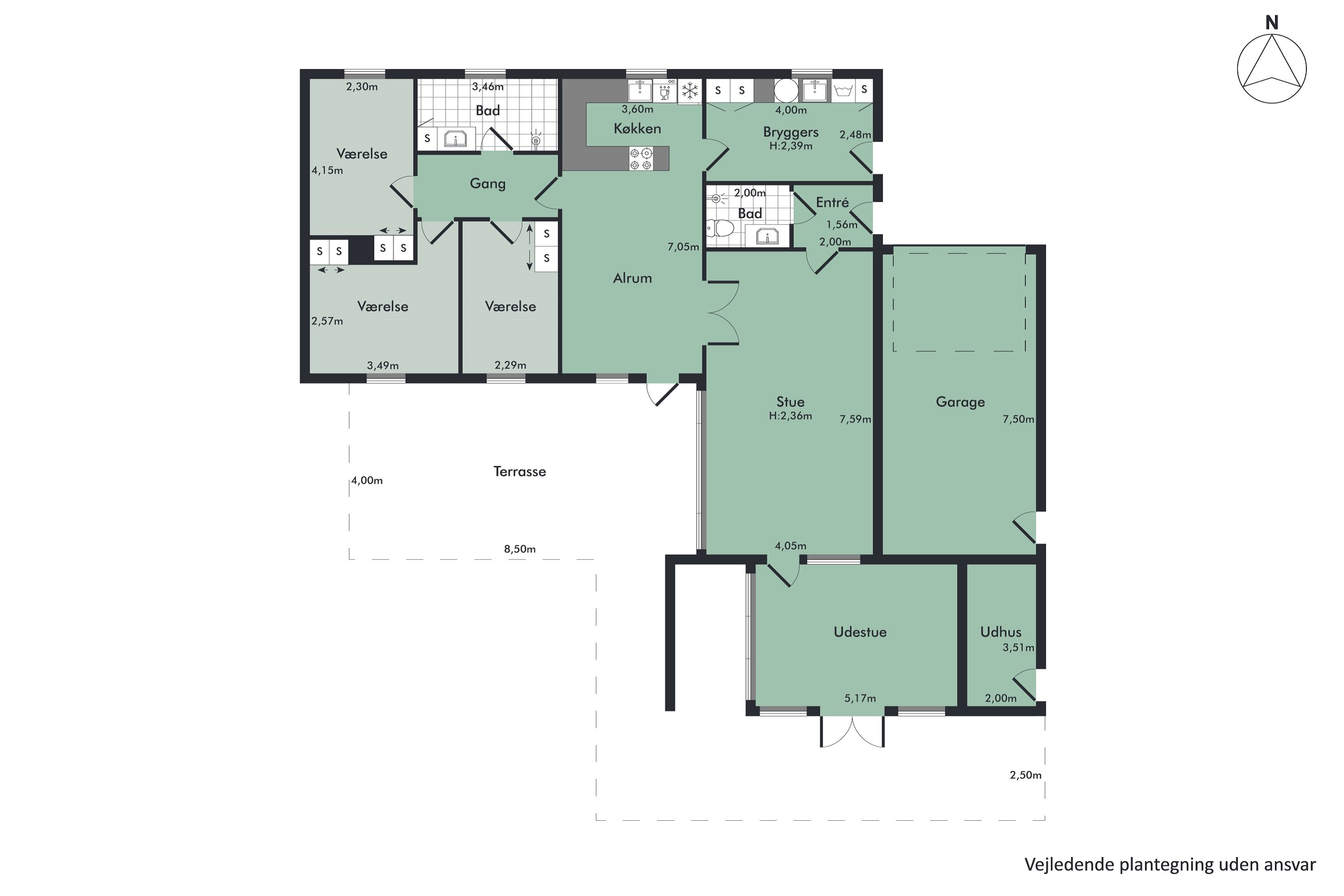 Plantegninger billede af Ulrik Birchs Vej 8, 9430 Vadum