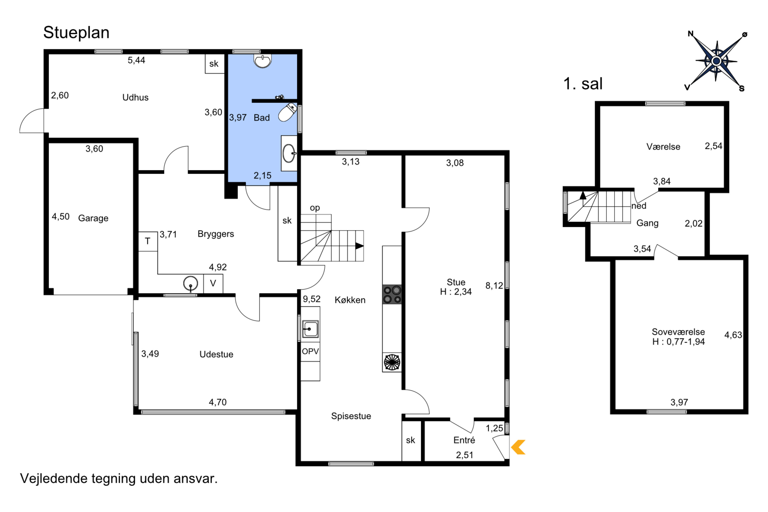 Plantegninger billede af Lindevej 3, Tullebølle, 5953 Tranekær