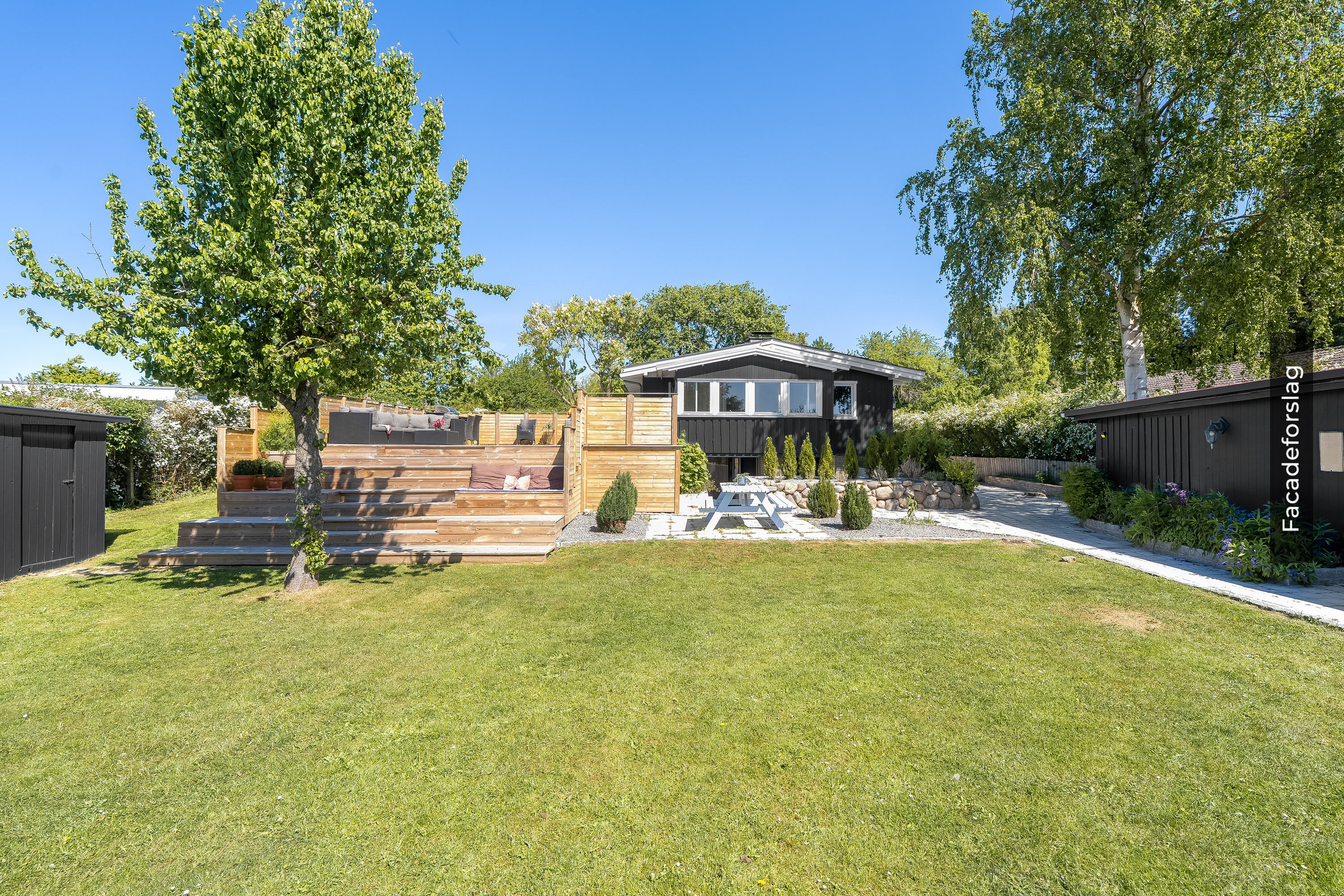 Fremhævet set fra haven billede i fuldskærmstilstand. Billede af Klingebjergvej 9, Ramløse, 3200 Helsinge