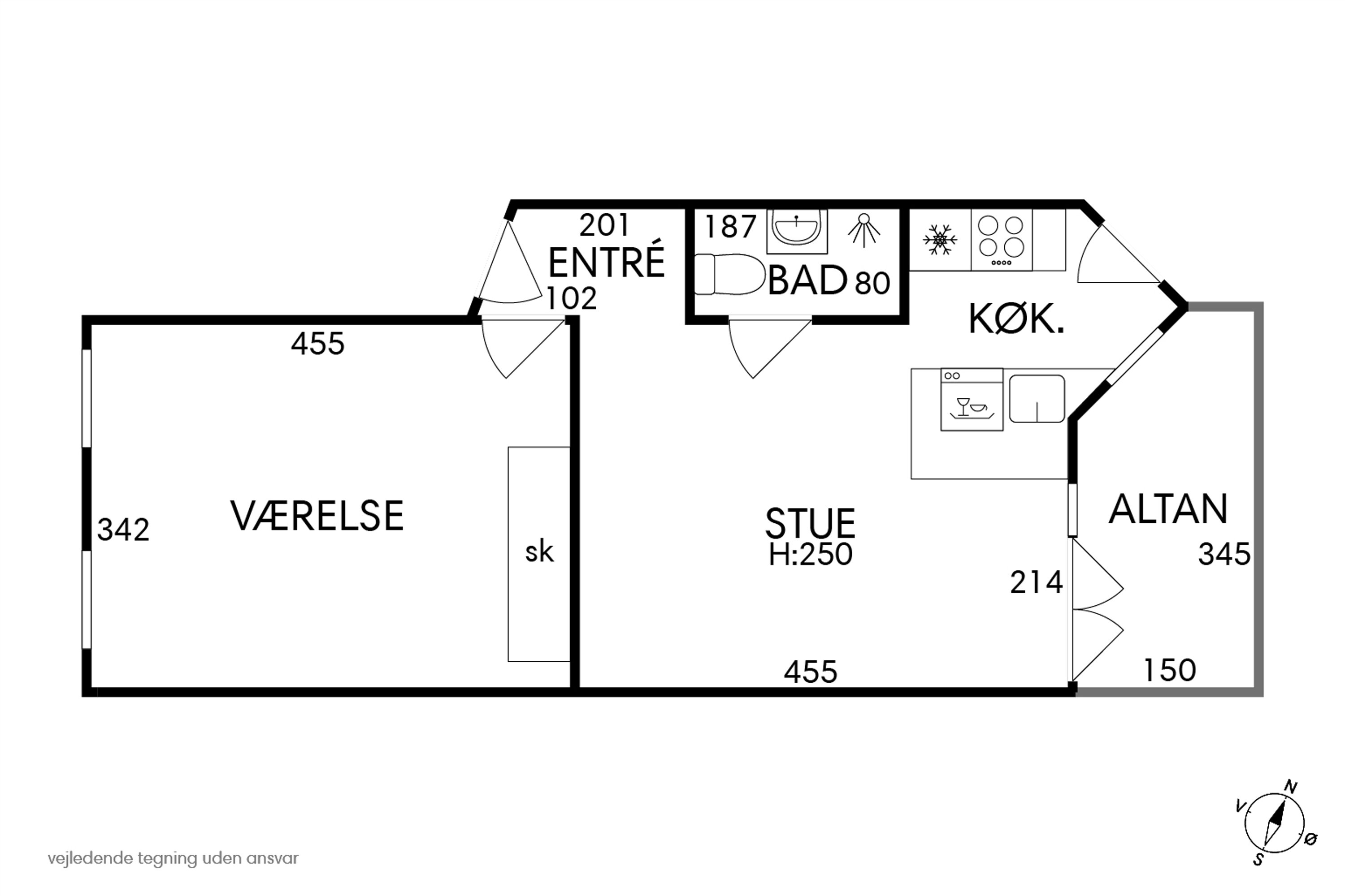 Plantegninger billede af Egegade 10, 5. th., 2200 København N