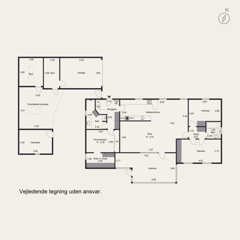 Plantegninger billede af Kløvertoften 9, Felsted, 6200 Aabenraa