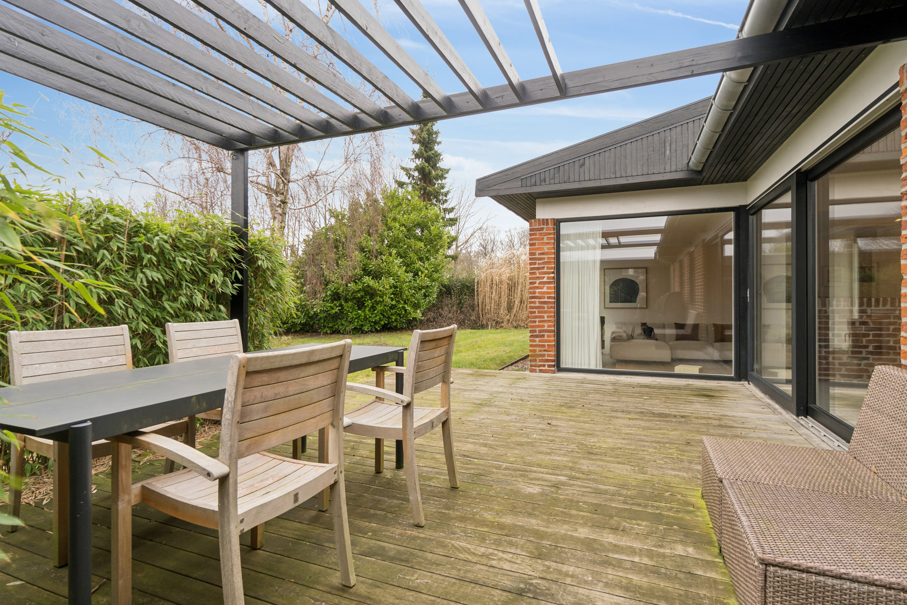 Fremhævet terrasse billede i fuldskærmstilstand. Billede af Eghovedvej 57, 8340 Malling