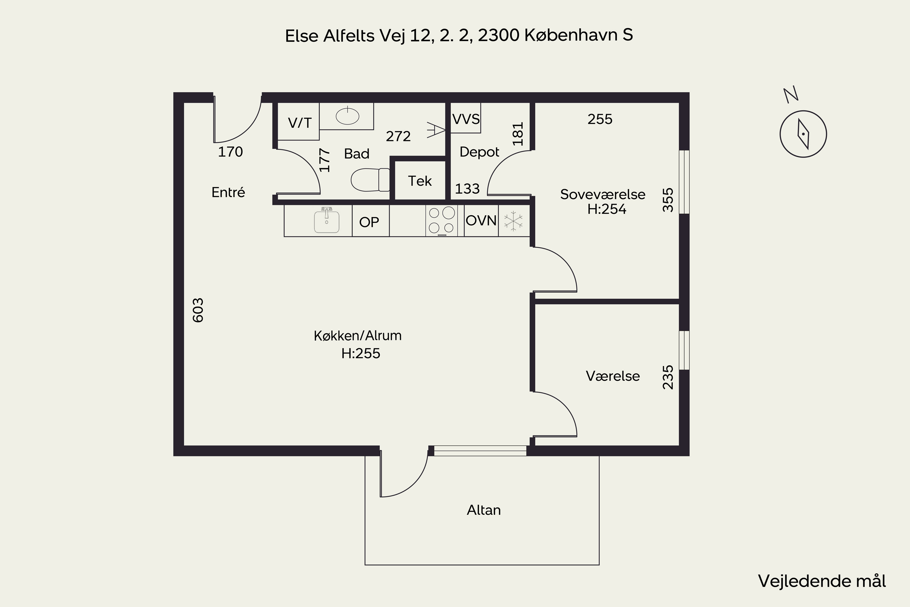 Plantegninger billede af Else Alfelts Vej 12, 2. 2., 2300 København S