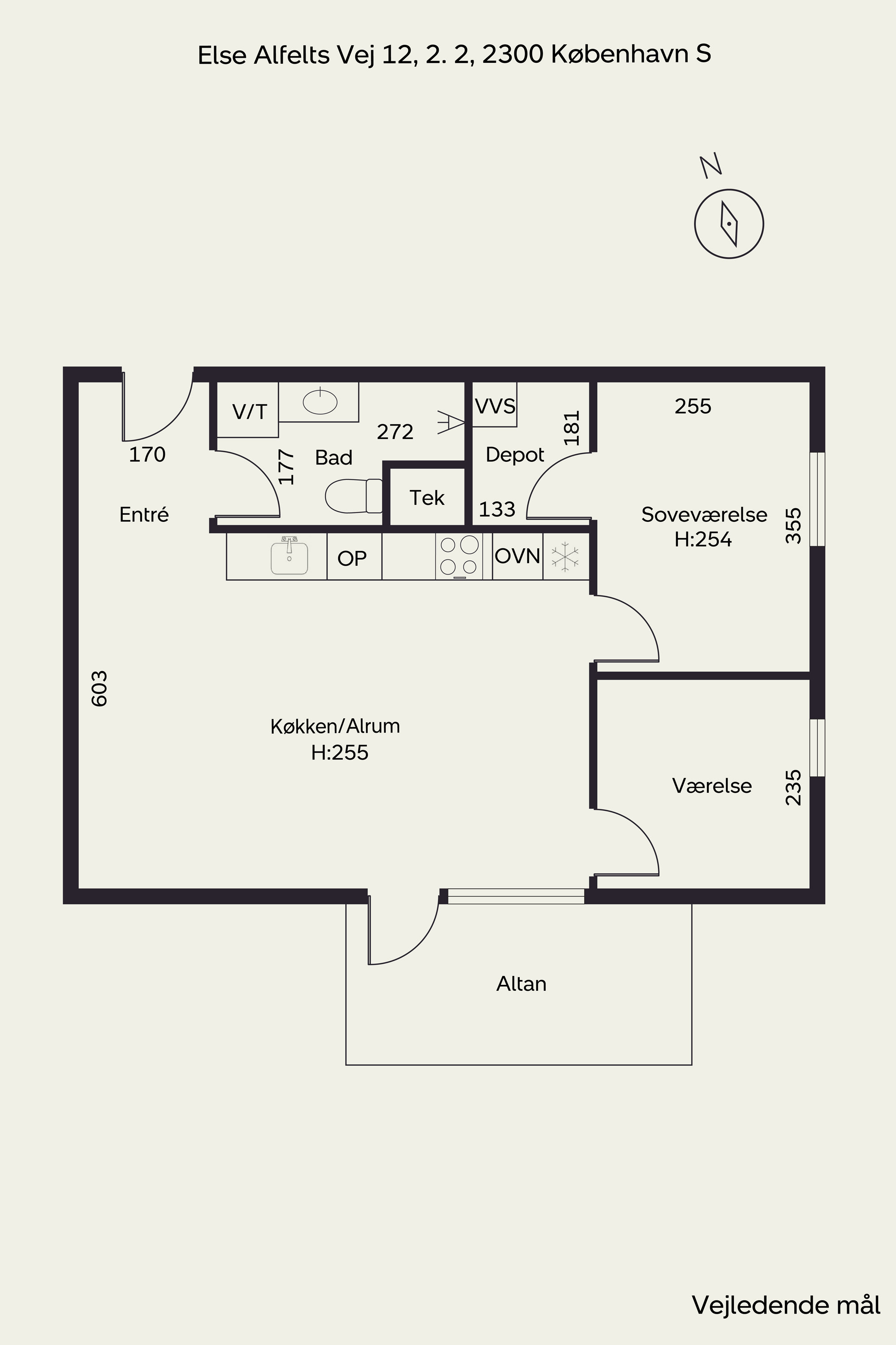 Plantegninger billede af Else Alfelts Vej 12, 2. 2., 2300 København S