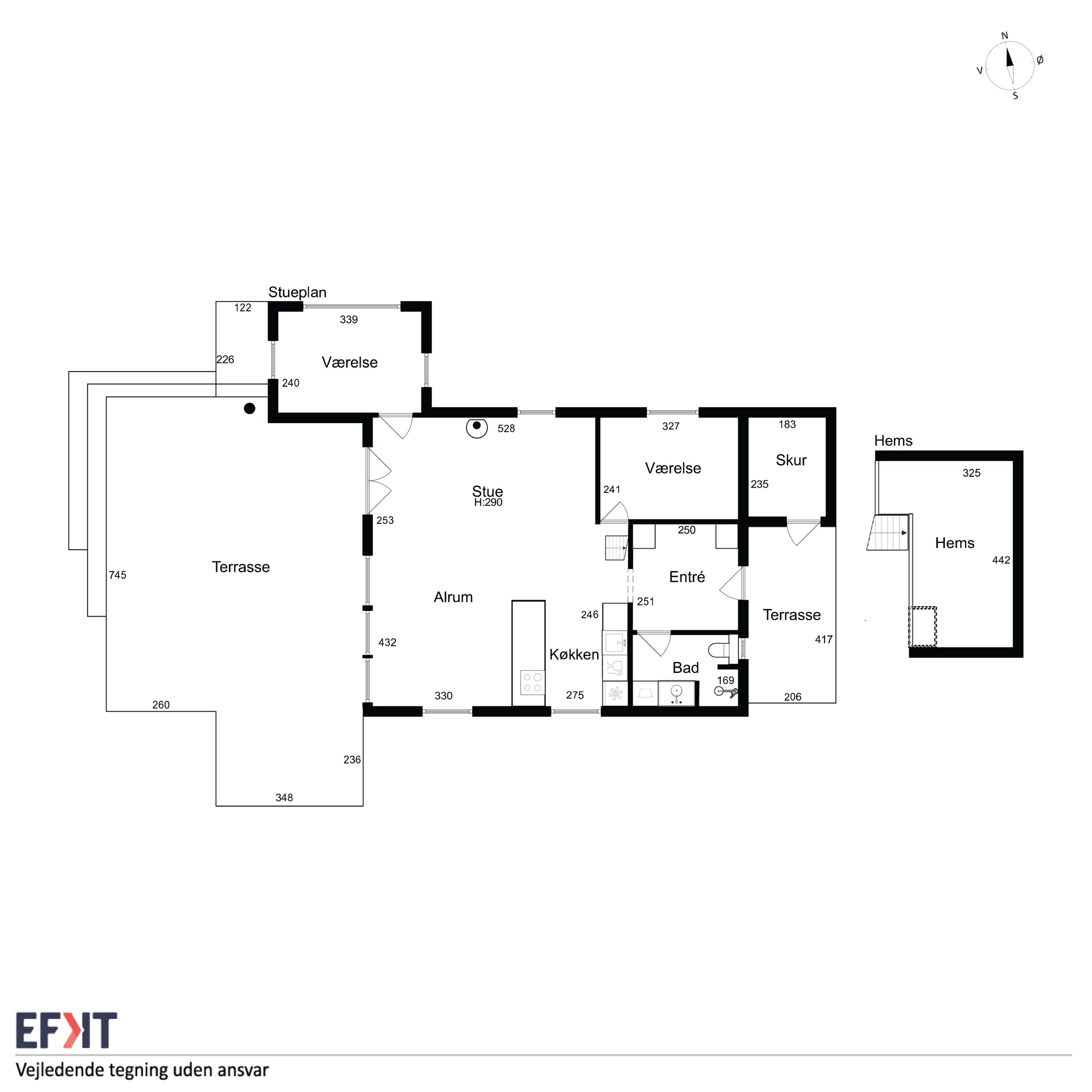 Plantegninger billede af Vildrosevej 4, Vesteregnen, 5932 Humble
