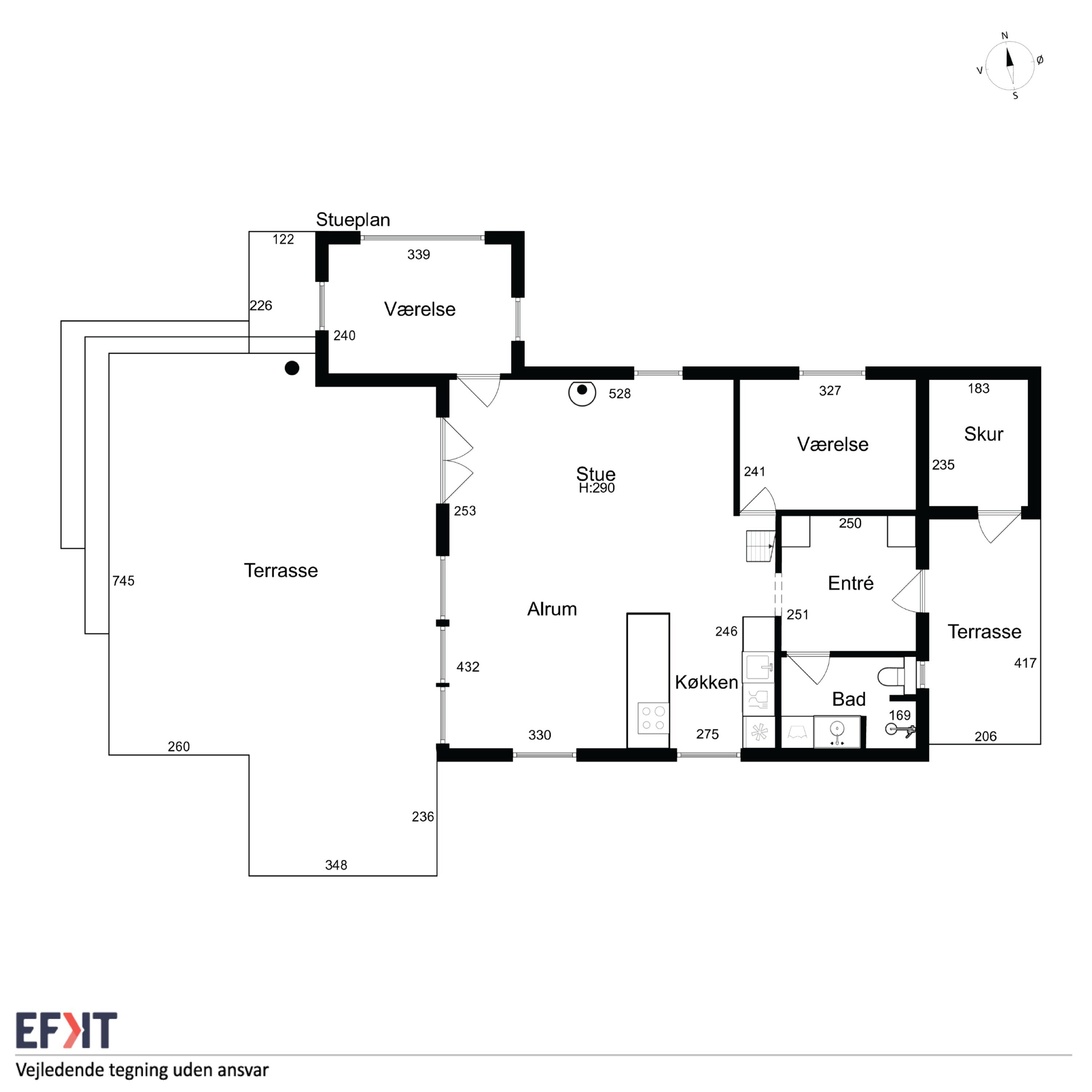 Plantegninger billede af Vildrosevej 4, Vesteregnen, 5932 Humble
