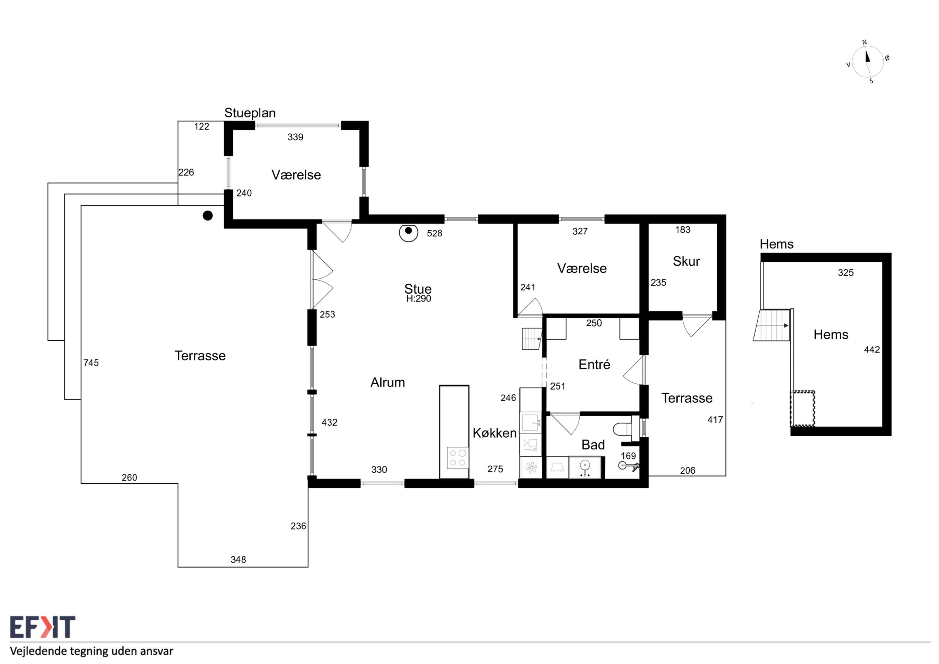 Plantegninger billede af Vildrosevej 4, Vesteregnen, 5932 Humble