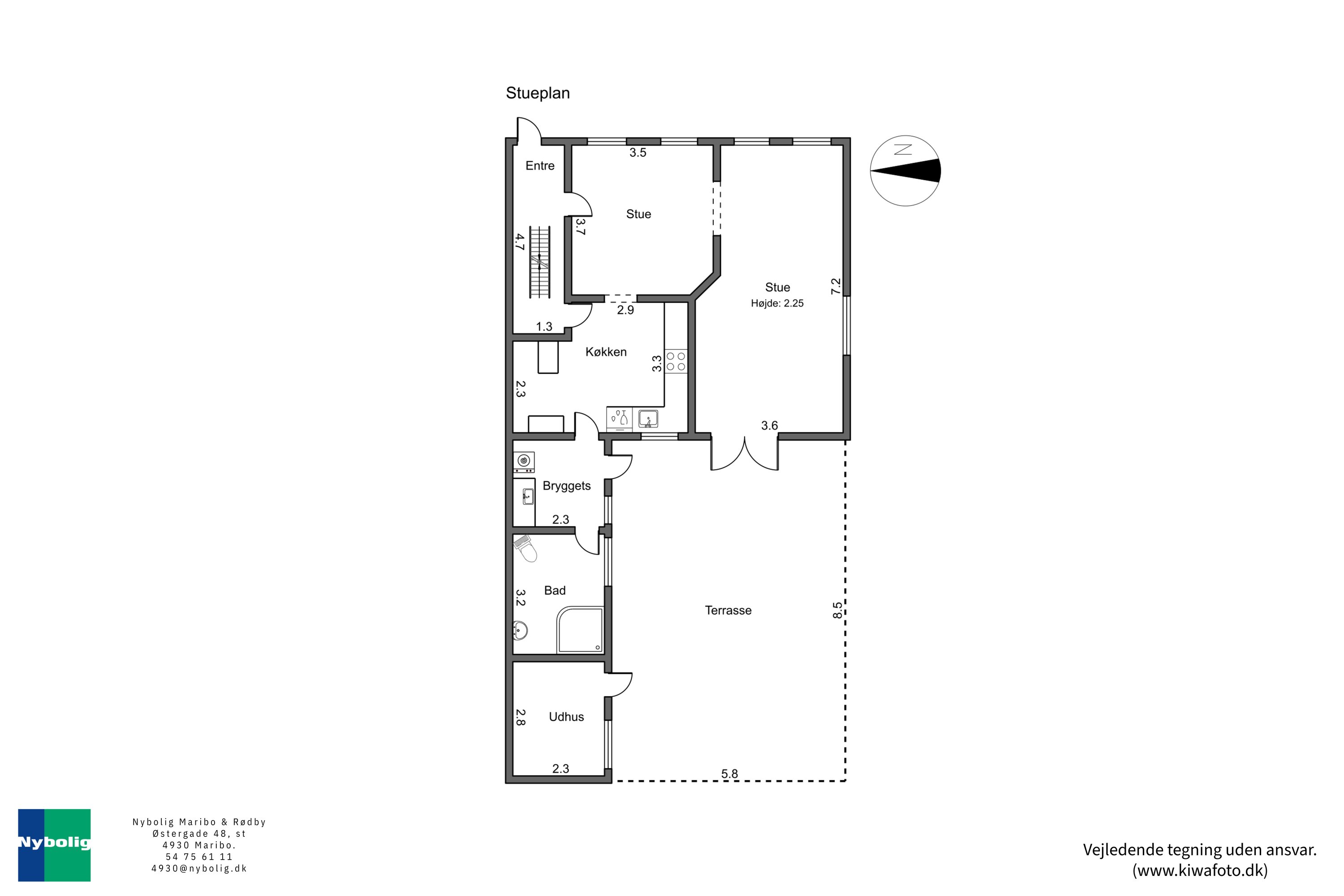 Plantegninger billede af Kirke Allé 52, 4970 Rødby