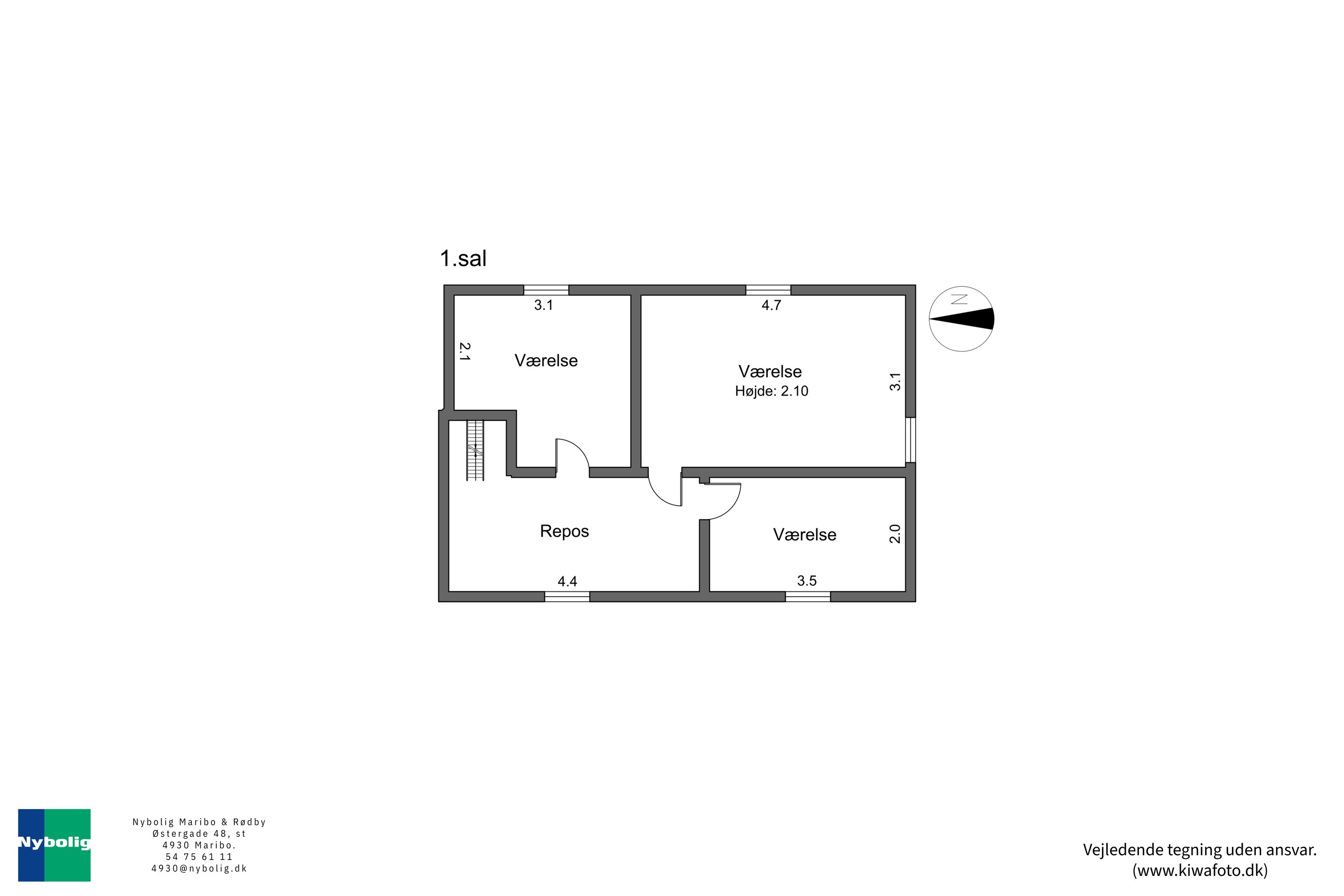 Plantegninger billede af Kirke Allé 52, 4970 Rødby