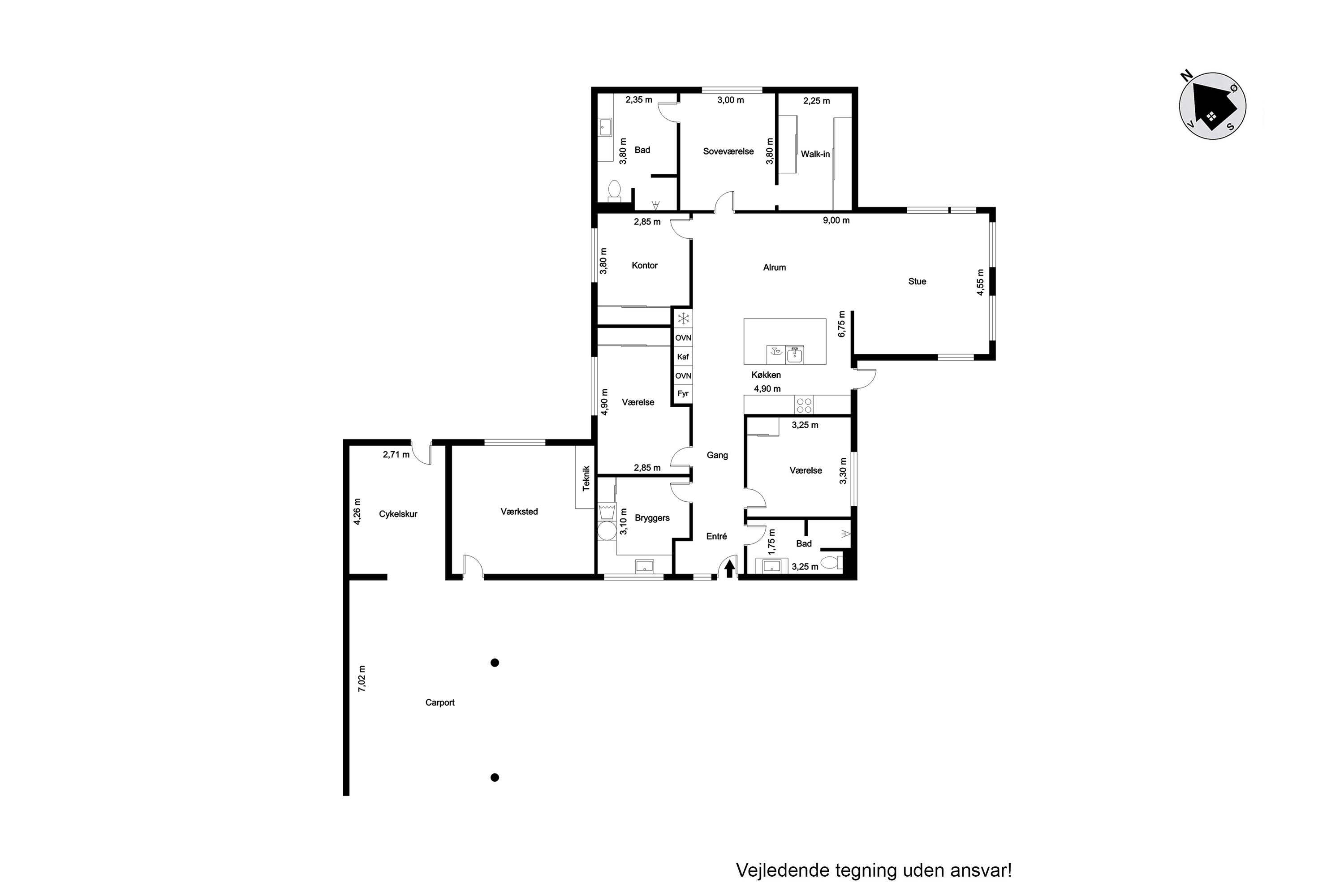 Plantegninger billede af Hvedemarken 5, Rindum, 6950 Ringkøbing