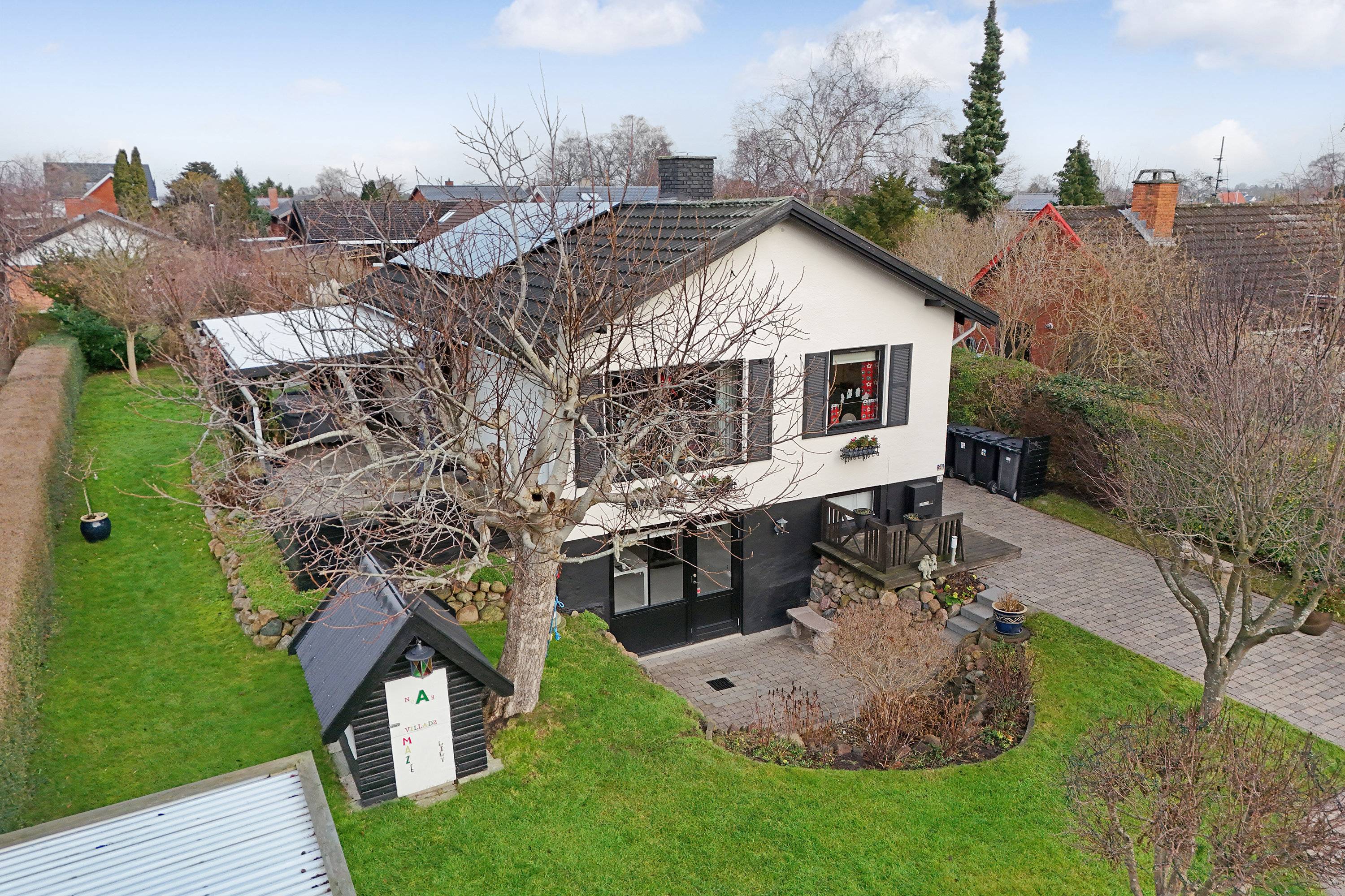 Villa: Set fra oven på Marievej 24, 2740 Skovlunde