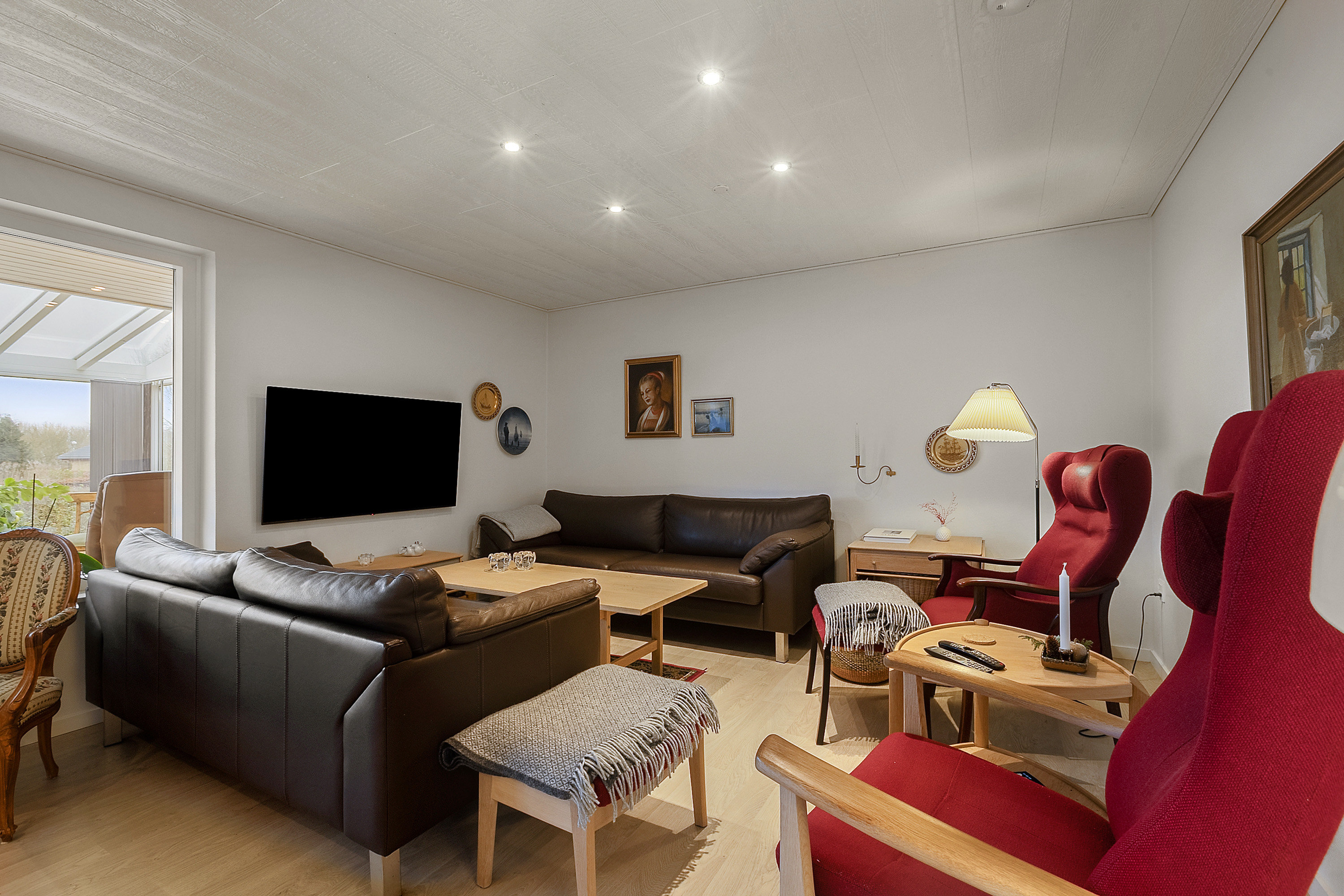 Fremhævet stue billede i fuldskærmstilstand. Billede af Kløvertoften 9, Felsted, 6200 Aabenraa