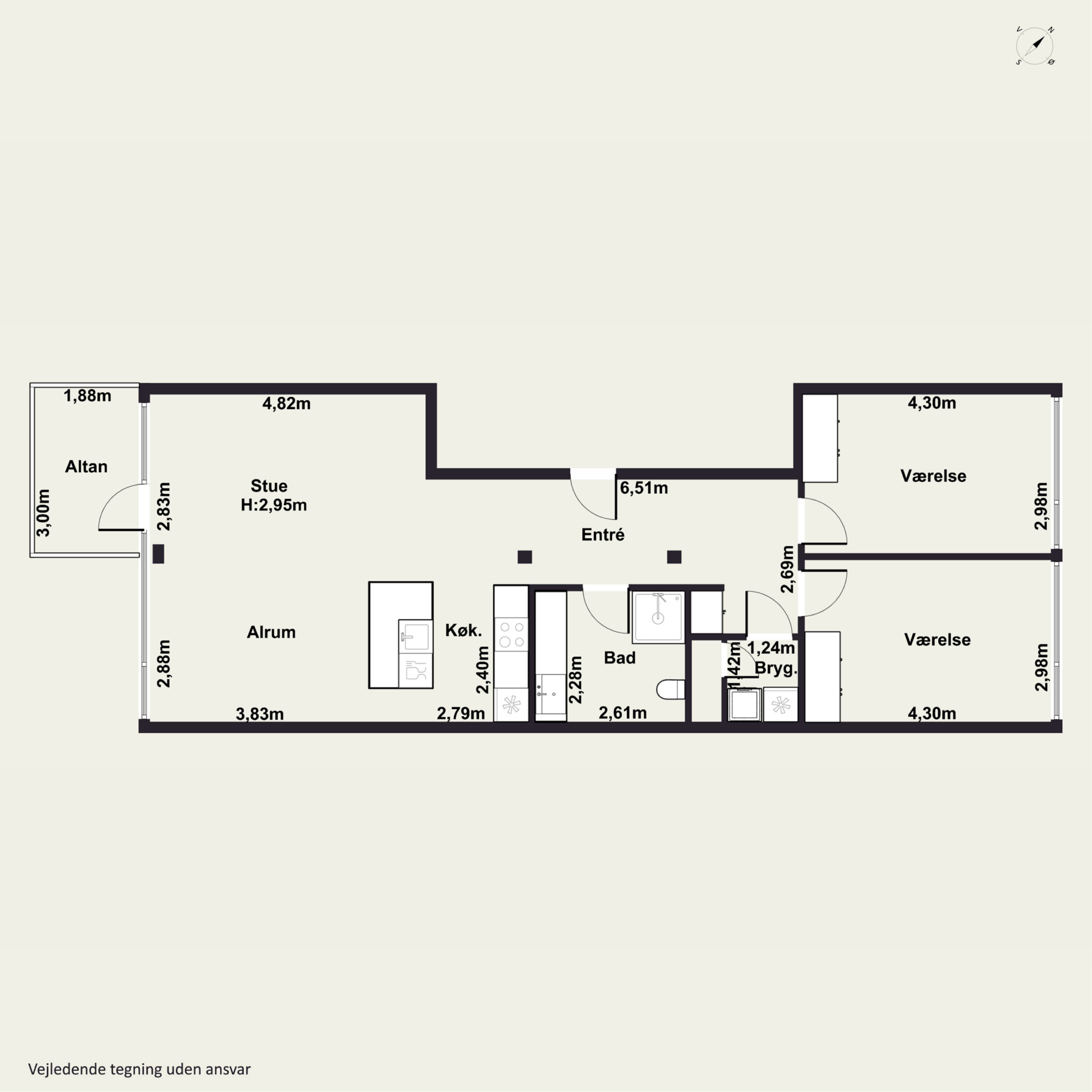 Plantegninger billede af Drechselsgade 8A, 5. tv., 2300 København S