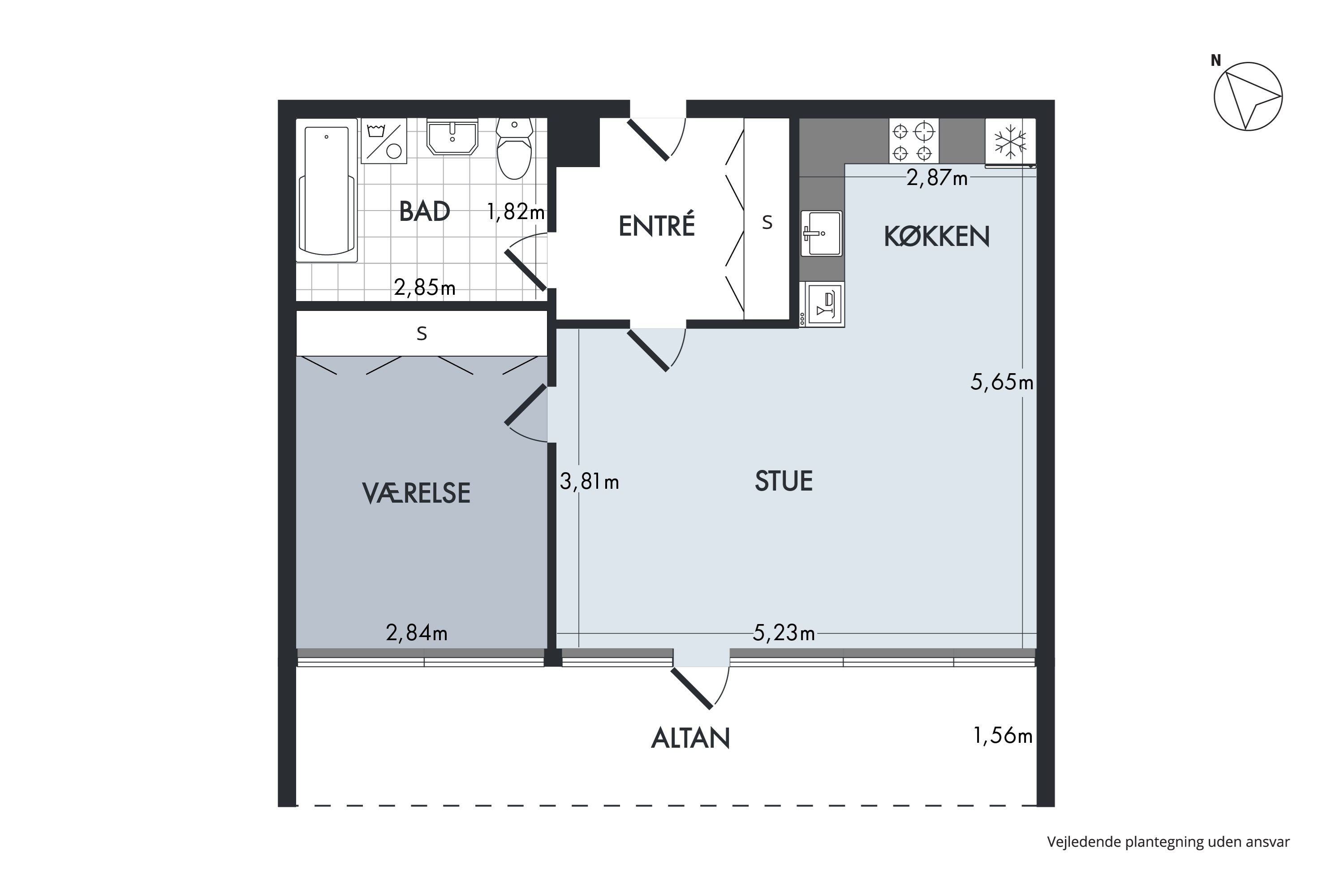 Plantegninger billede af Pærevangen 16, 2. mf., Smørumnedre, 2765 Smørum