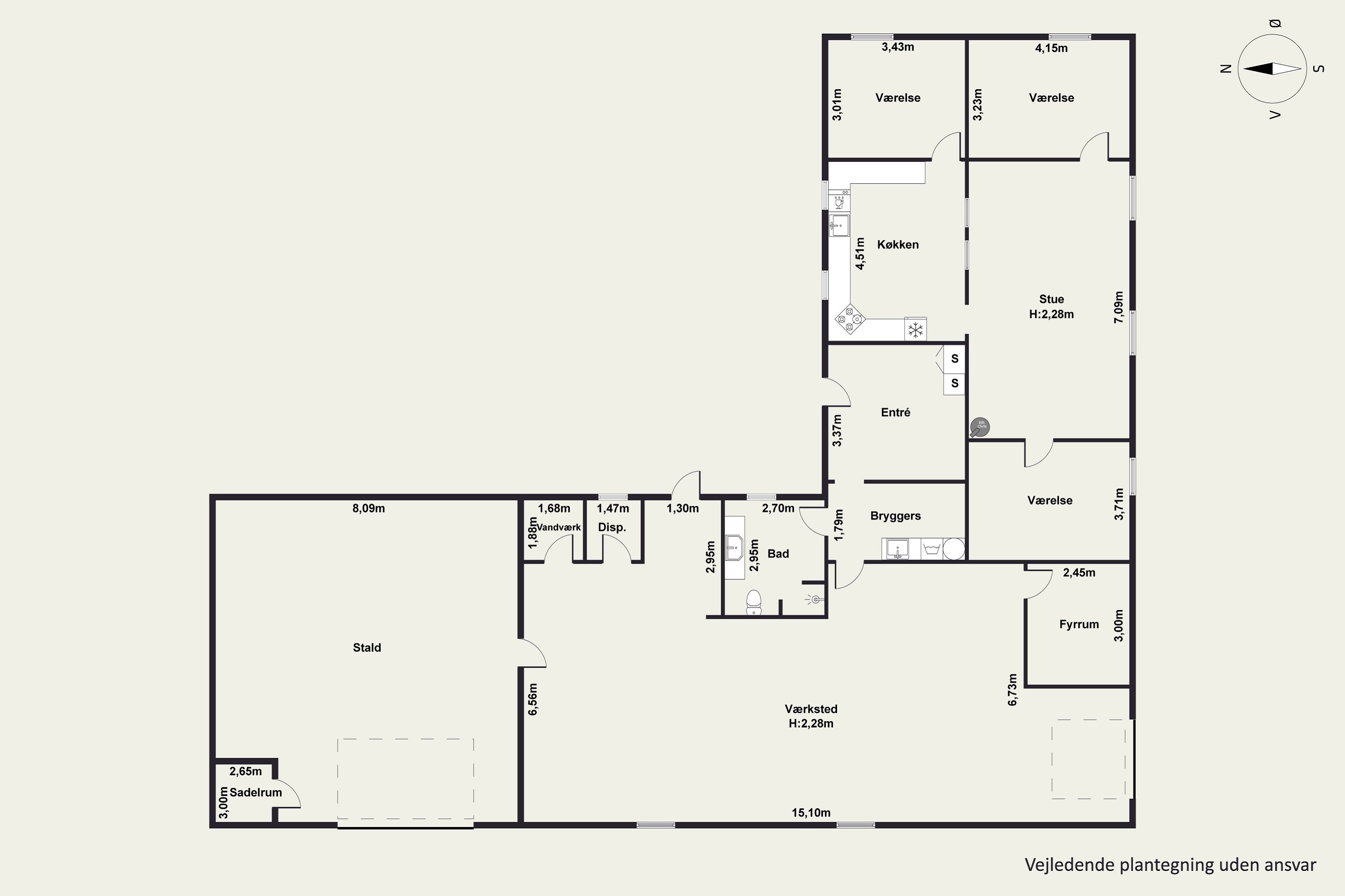 Plantegninger billede af Korupvej 35, Veddum, 9560 Hadsund