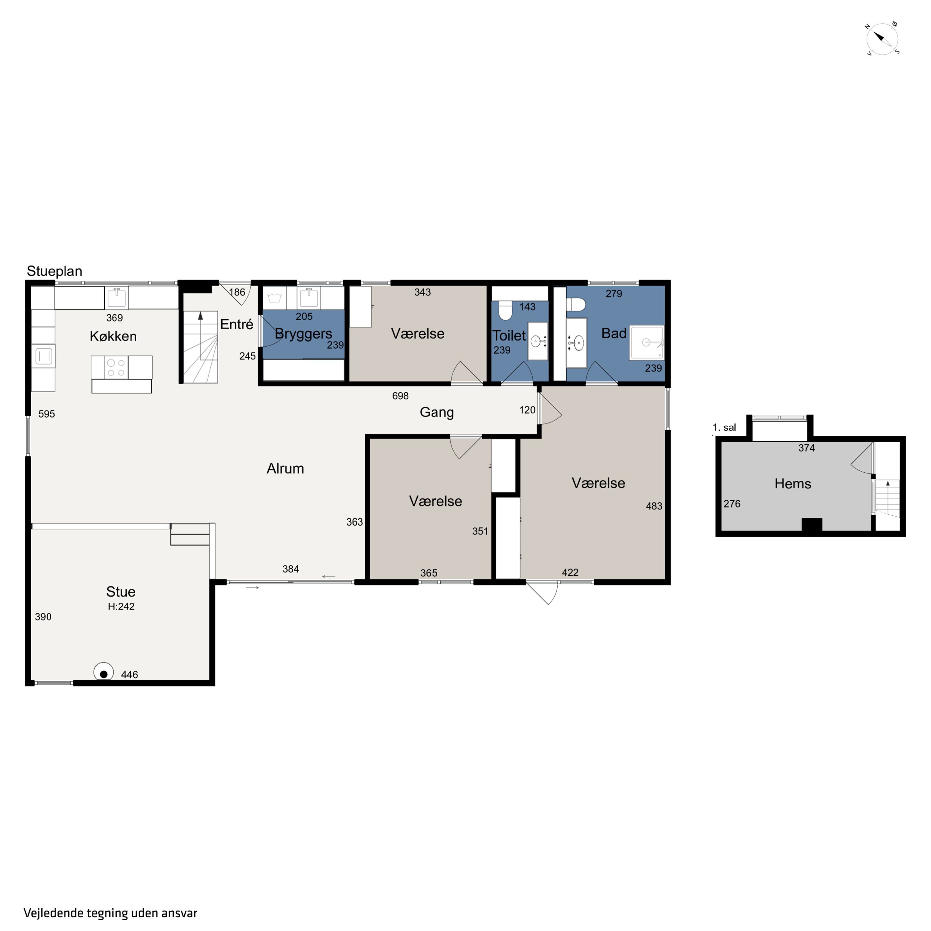 Plantegninger billede af Eghovedvej 57, 8340 Malling