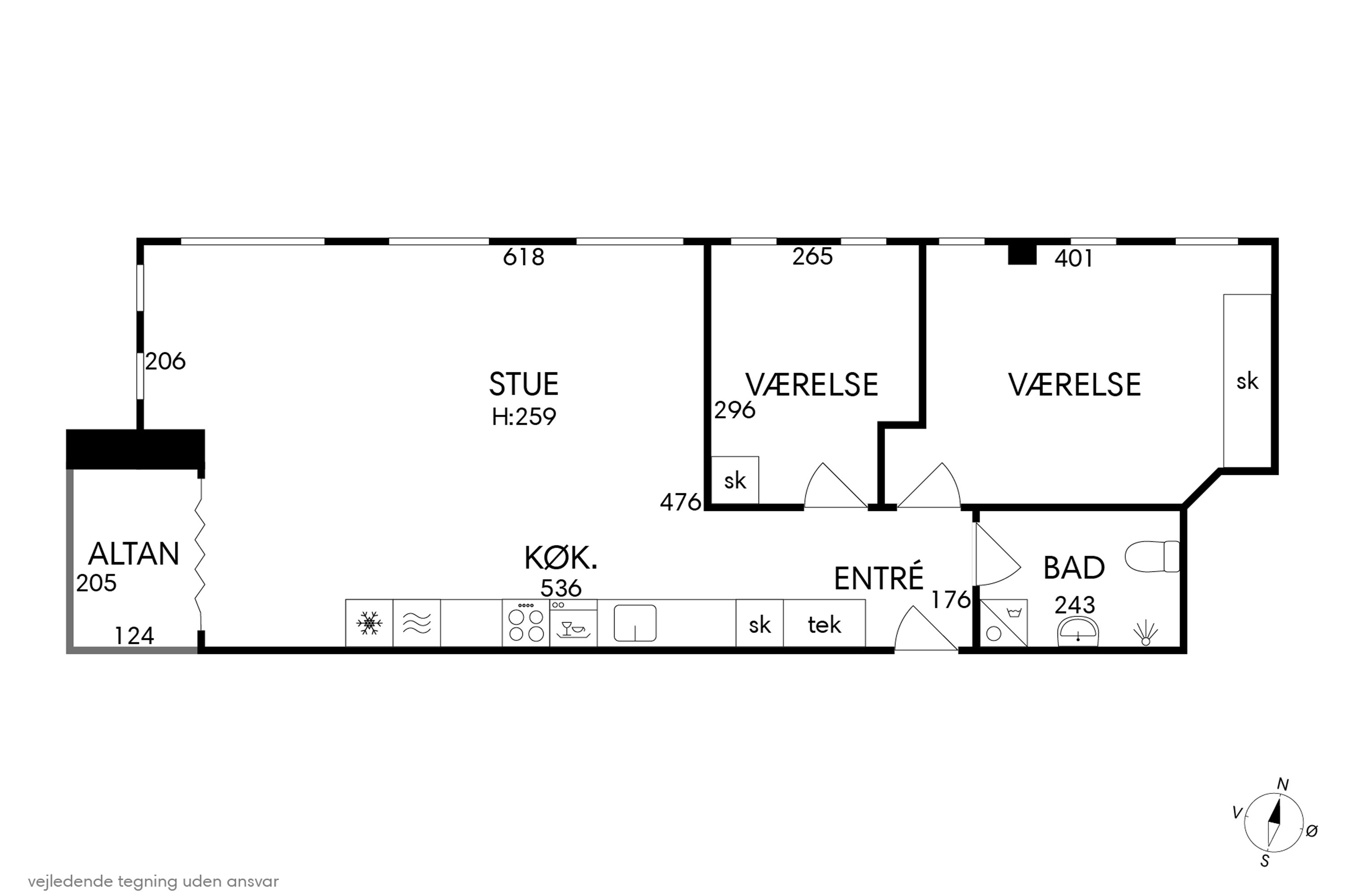 Plantegninger billede af Paulas Passage 3, 8. 5., 1799 København V