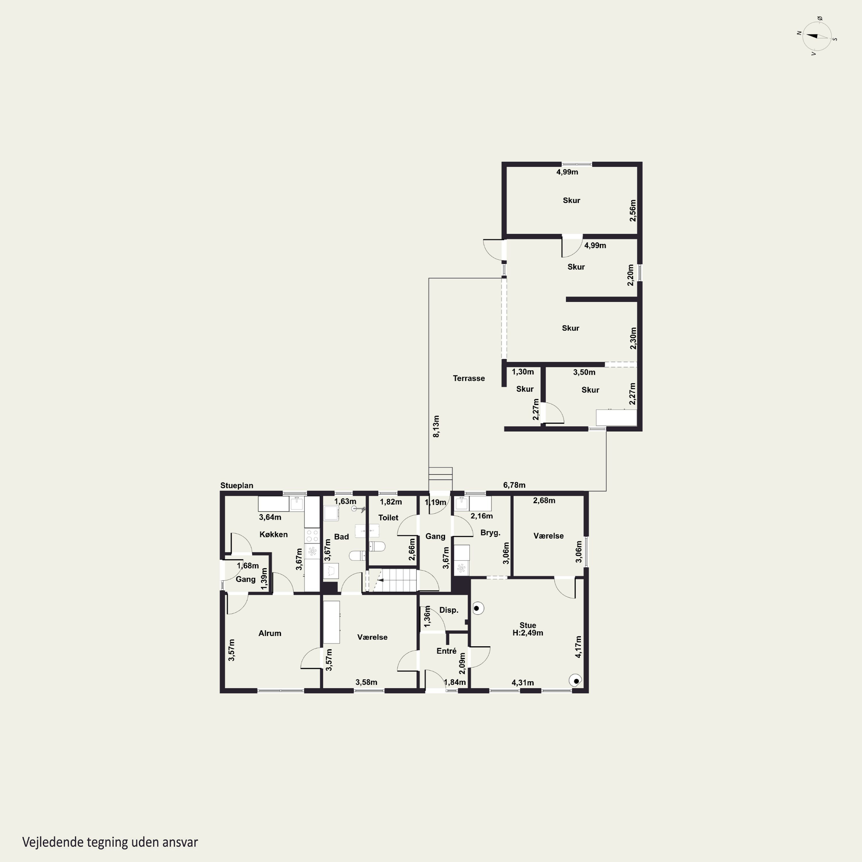 Plantegninger billede af Haldagermaglevej 16, Haldagermagle, 4250 Fuglebjerg