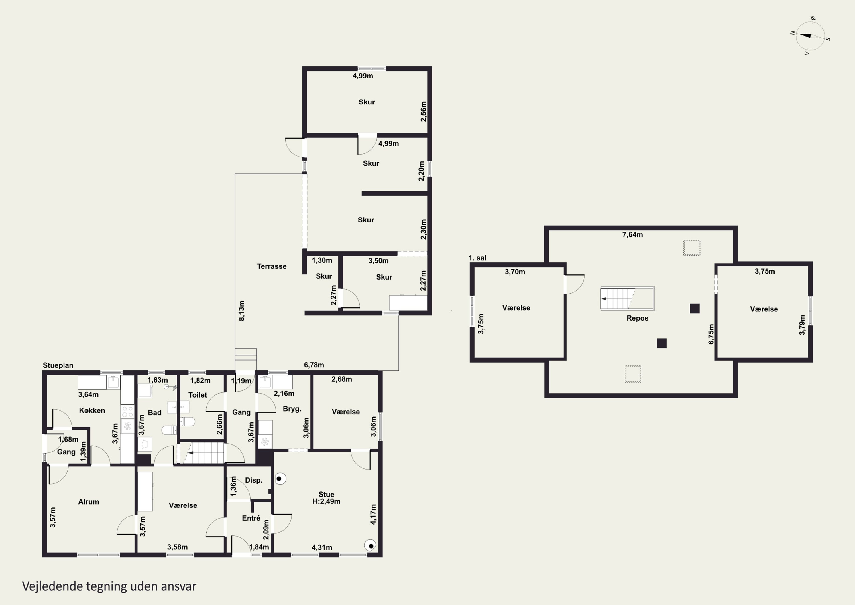 Plantegninger billede af Haldagermaglevej 16, Haldagermagle, 4250 Fuglebjerg