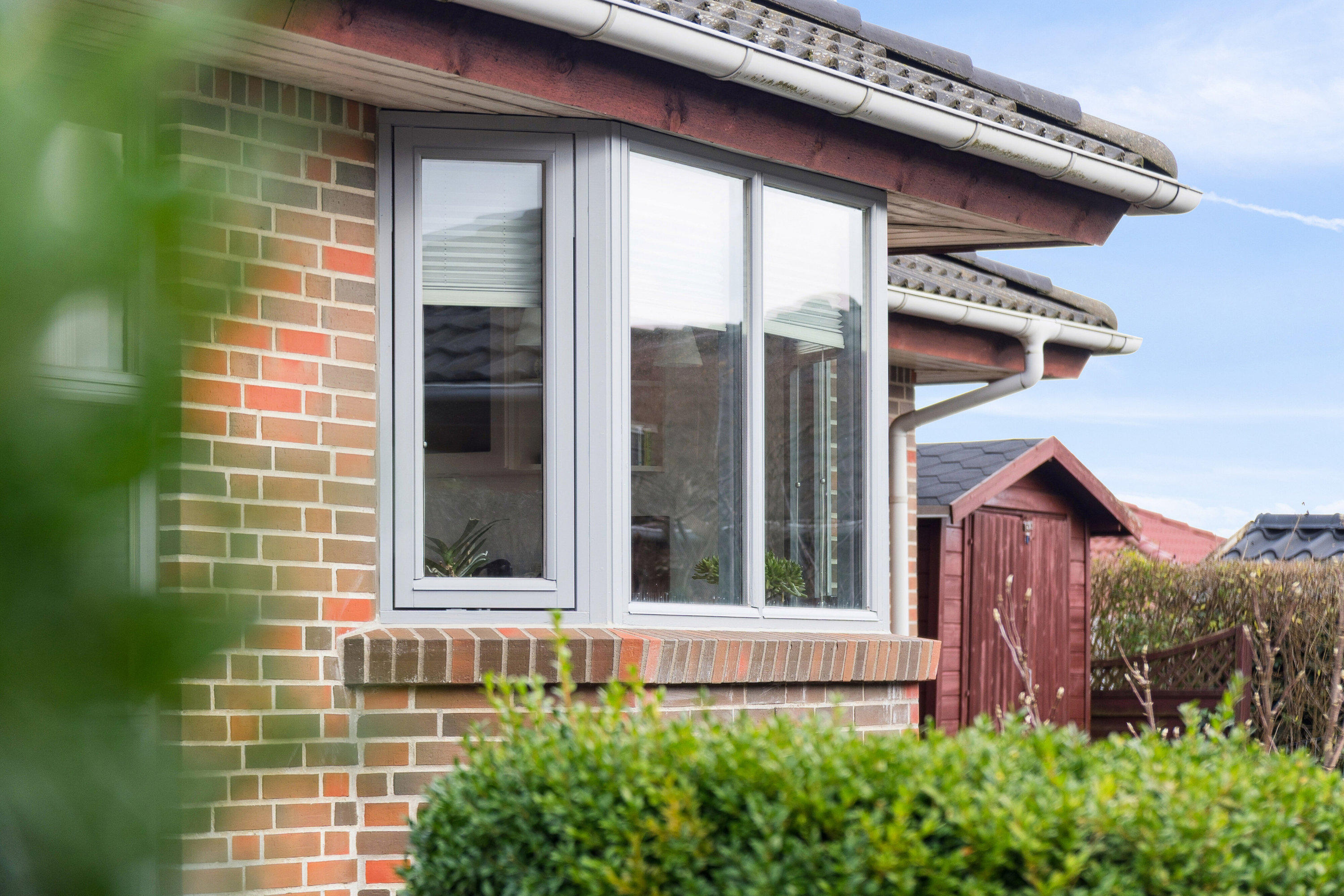 Fremhævet set fra haven billede i fuldskærmstilstand. Billede af Henry Heerups Vej 41, 7430 Ikast