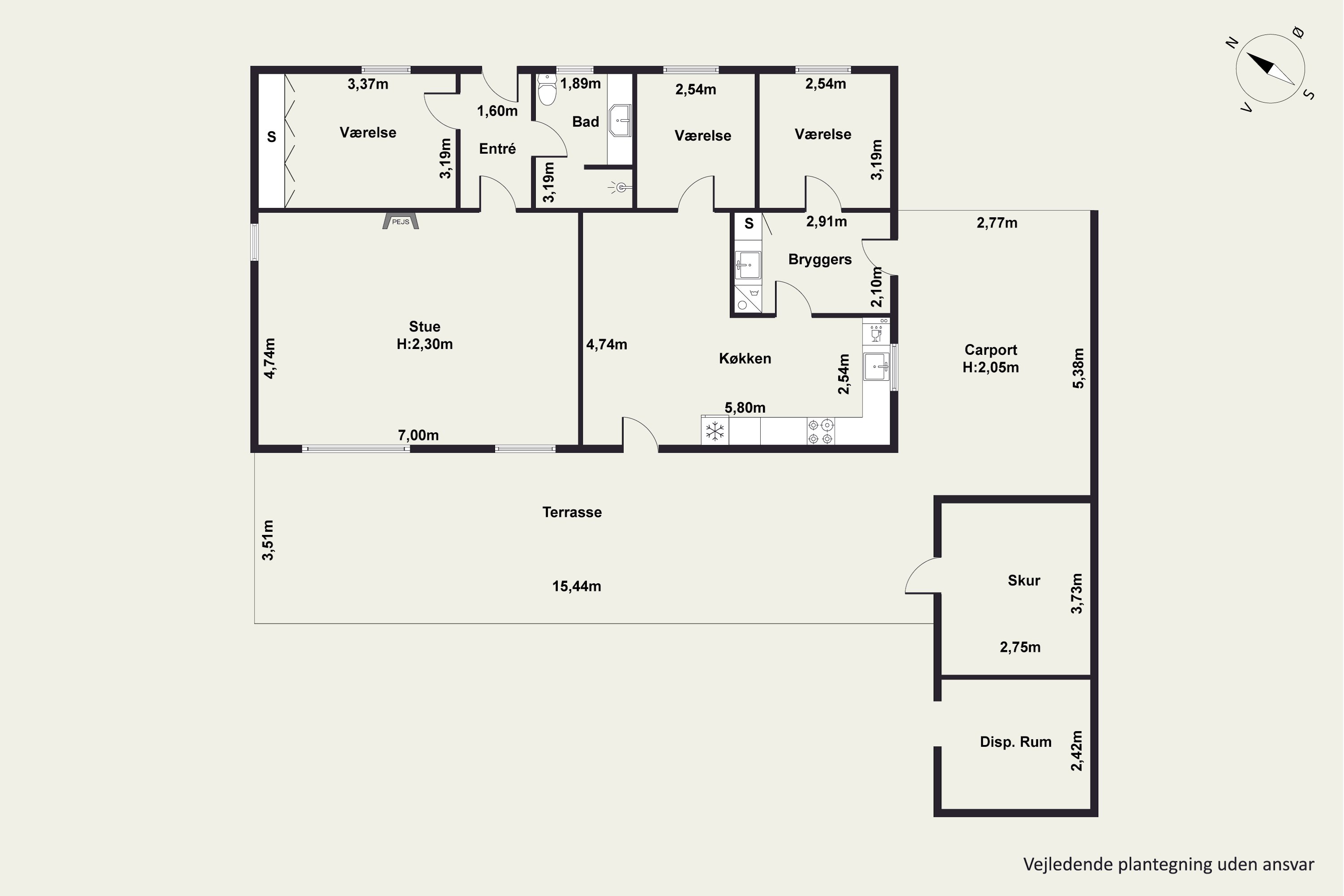 Plantegninger billede af Kildevej 2, 4534 Hørve