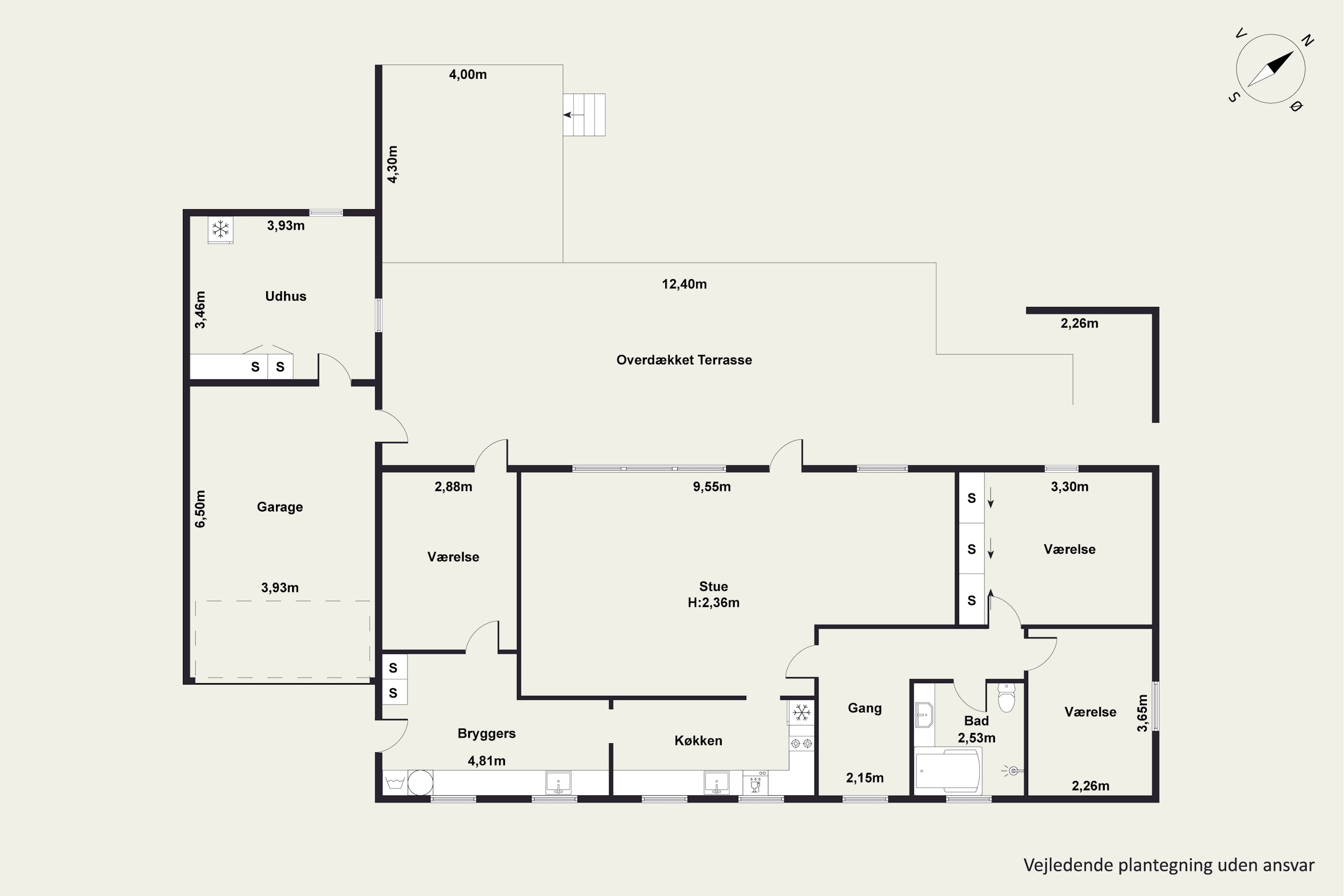 Plantegninger billede af Nøddevej 35, Stae, 9310 Vodskov