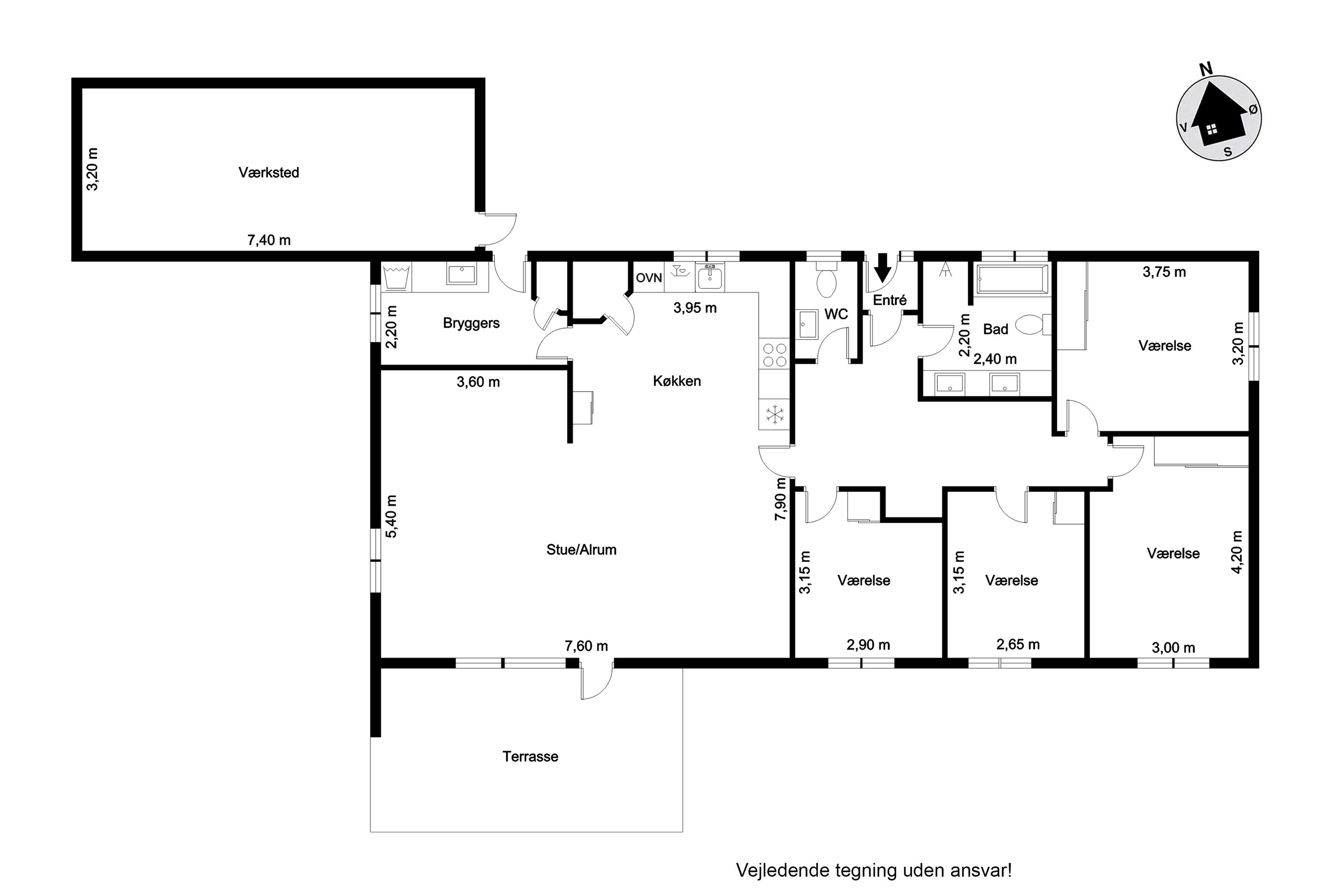 Plantegninger billede af Pilevænget 16, 6920 Videbæk