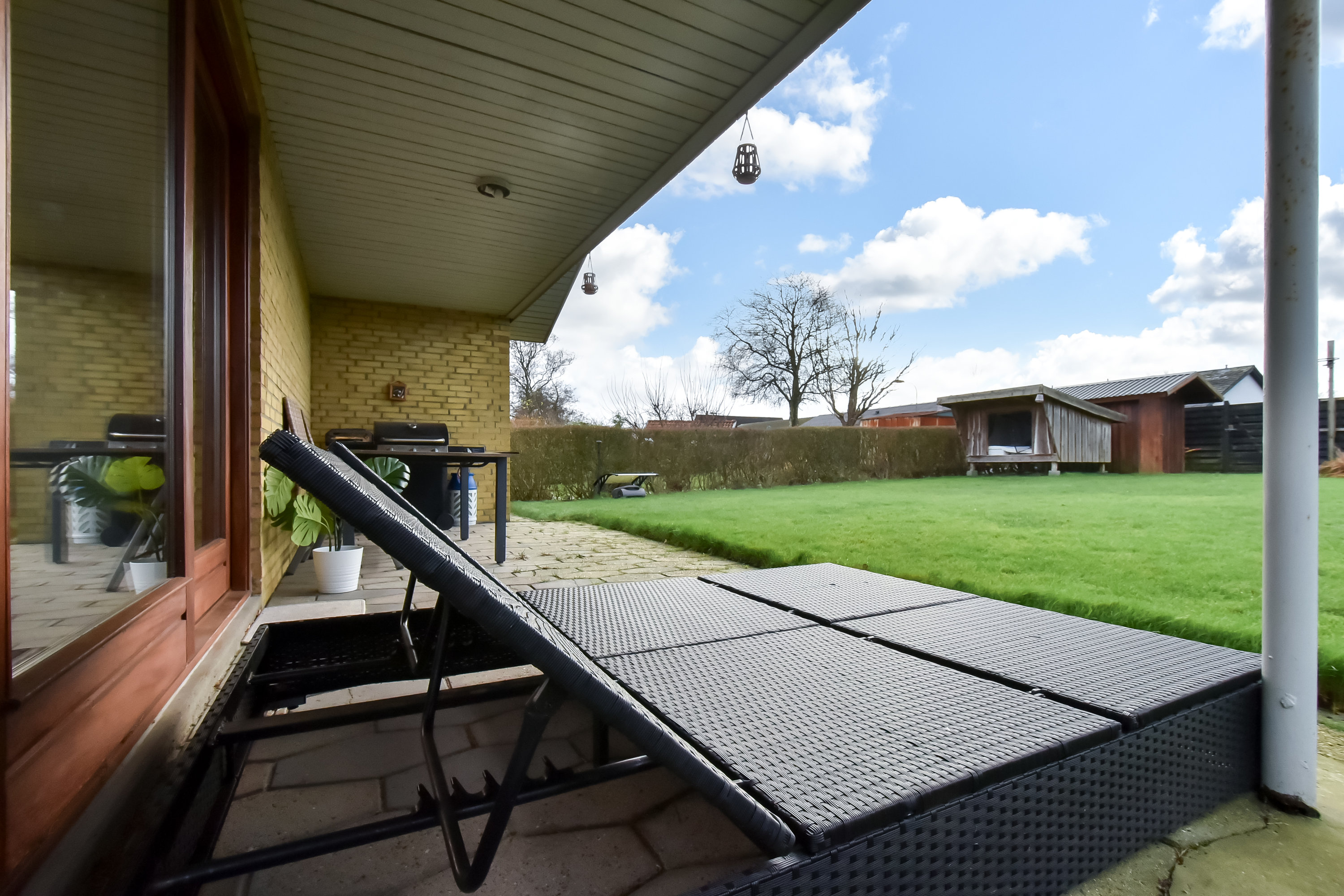 Fremhævet overdækket terrasse billede i fuldskærmstilstand. Billede af Tranekærvej 41, Tjørring, 7400 Herning