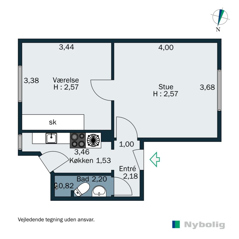 Plantegninger billede af Willemoesgade 20, 1., Trøjborg , 8200 Aarhus N