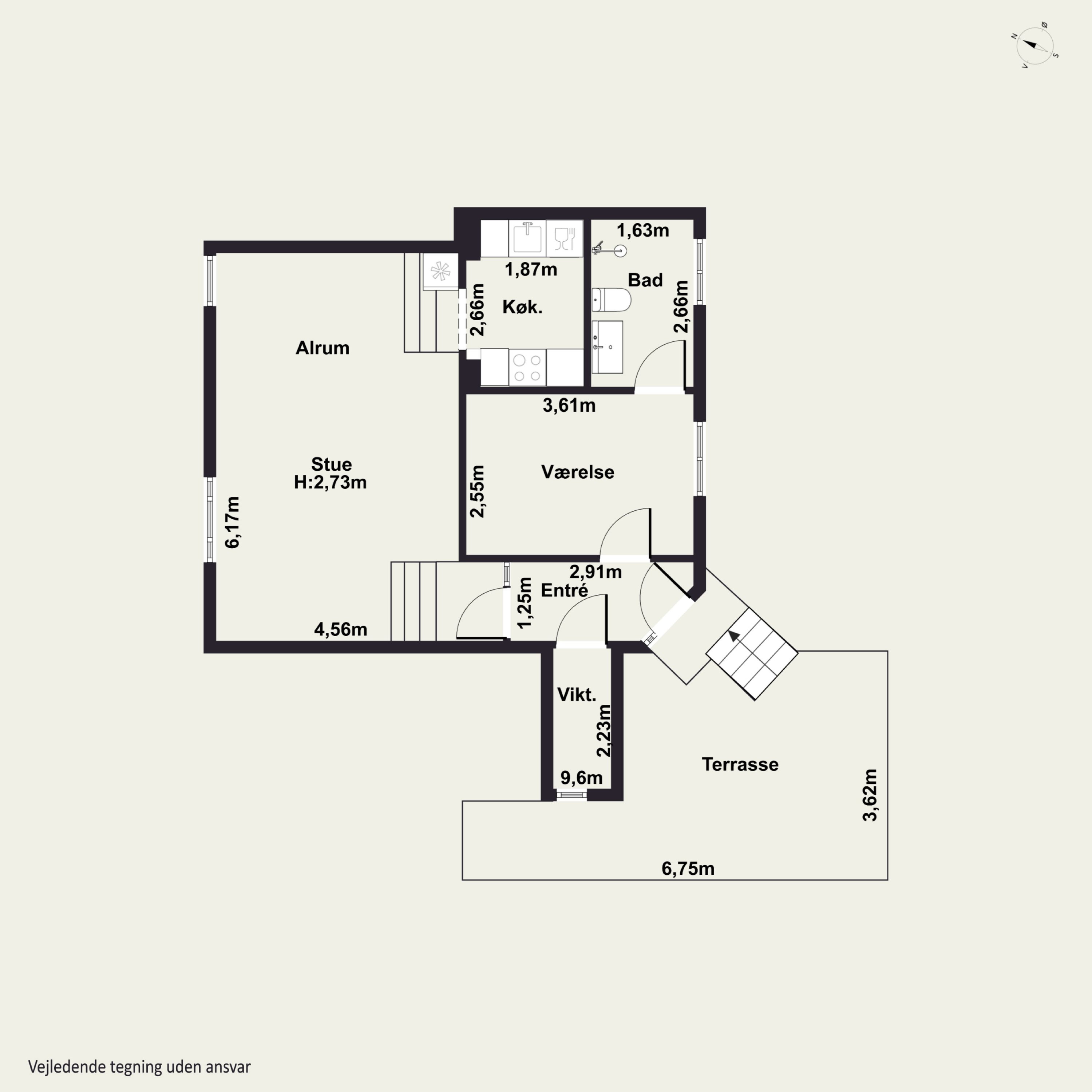 Plantegninger billede af Sankt Mortens Vej 1C, 4000 Roskilde