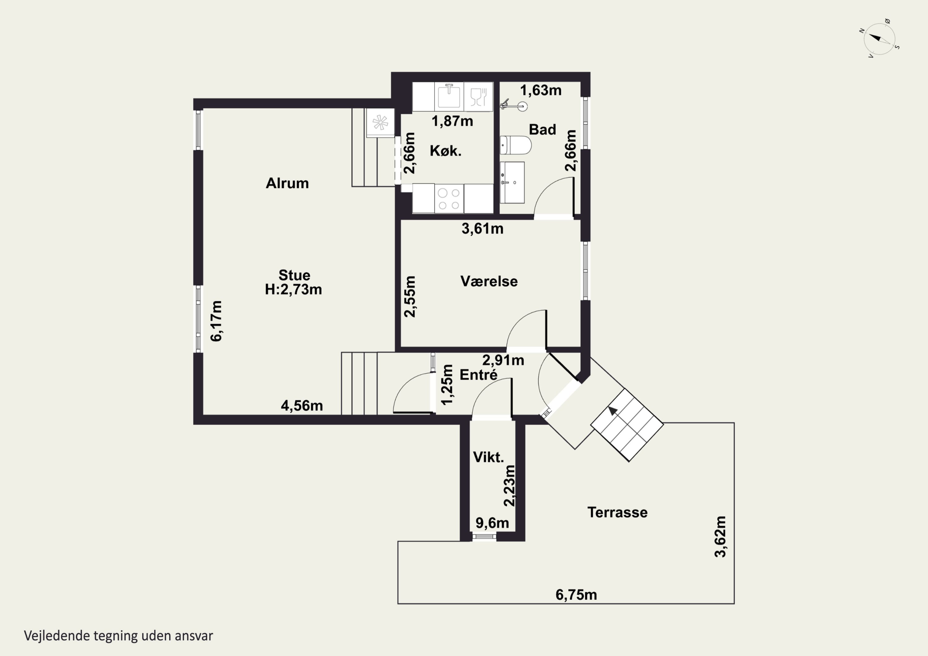Plantegninger billede af Sankt Mortens Vej 1C, 4000 Roskilde