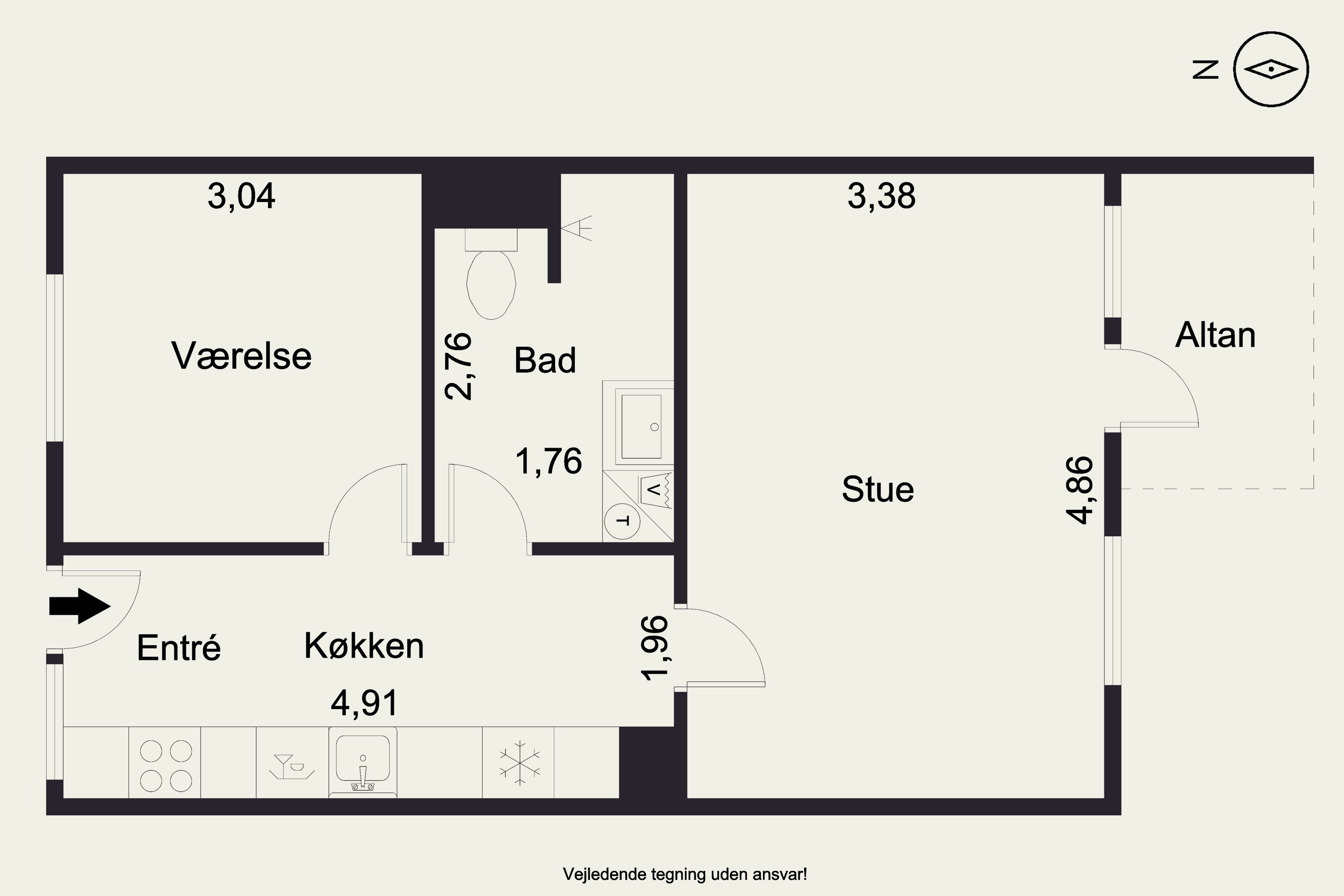Plantegninger billede af Gebauersgade 2, 4. 20., 8000 Aarhus C