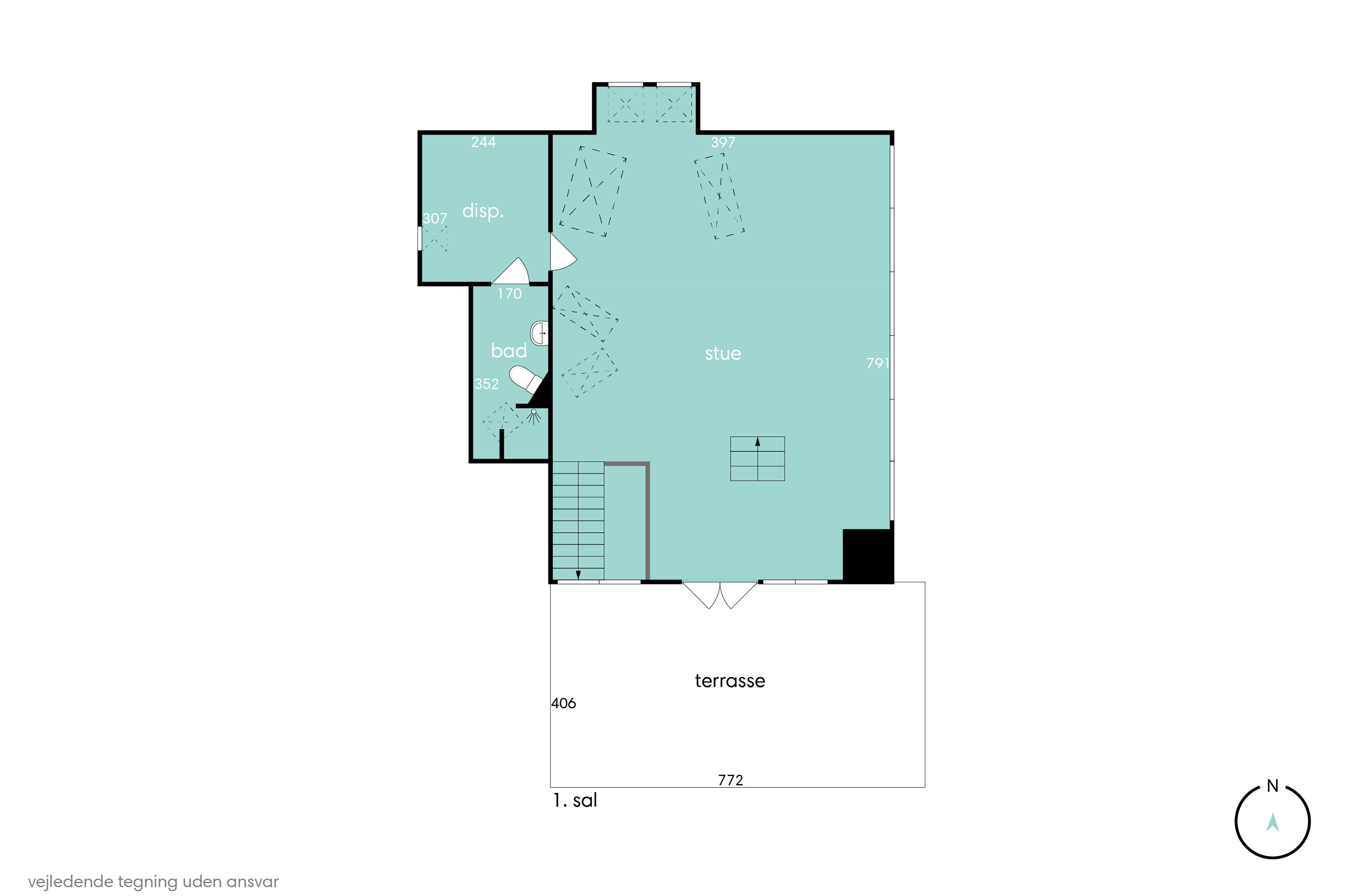 Plantegninger billede af Saltebakken 44, 9900 Frederikshavn