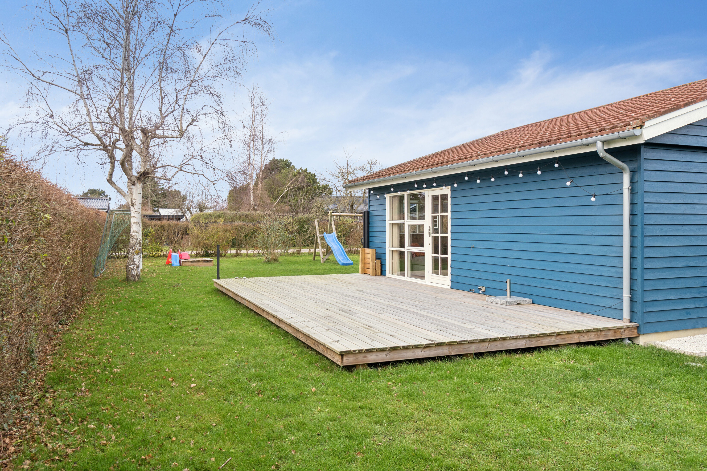 Fremhævet set fra haven billede i fuldskærmstilstand. Billede af Musvitvej 4, Kirke Stillinge, 4200 Slagelse