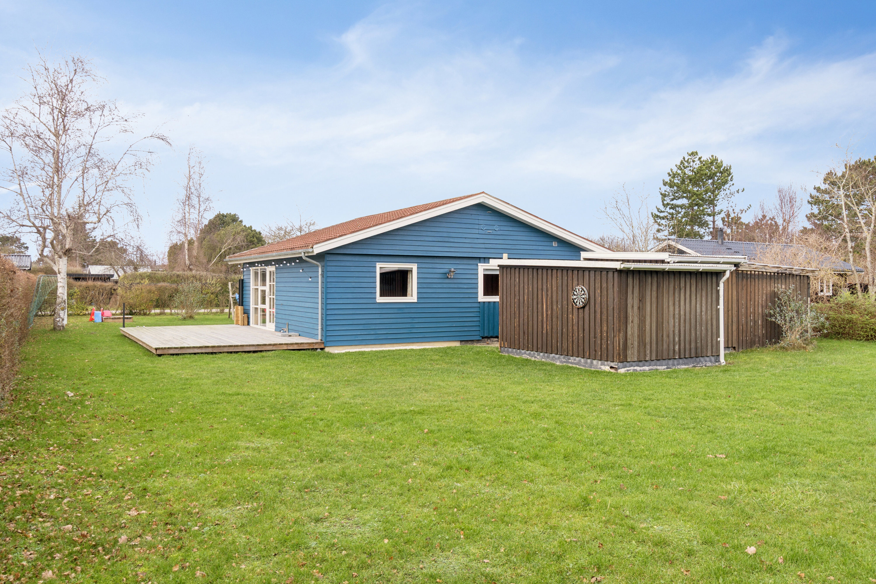 Fremhævet set fra haven billede i fuldskærmstilstand. Billede af Musvitvej 4, Kirke Stillinge, 4200 Slagelse