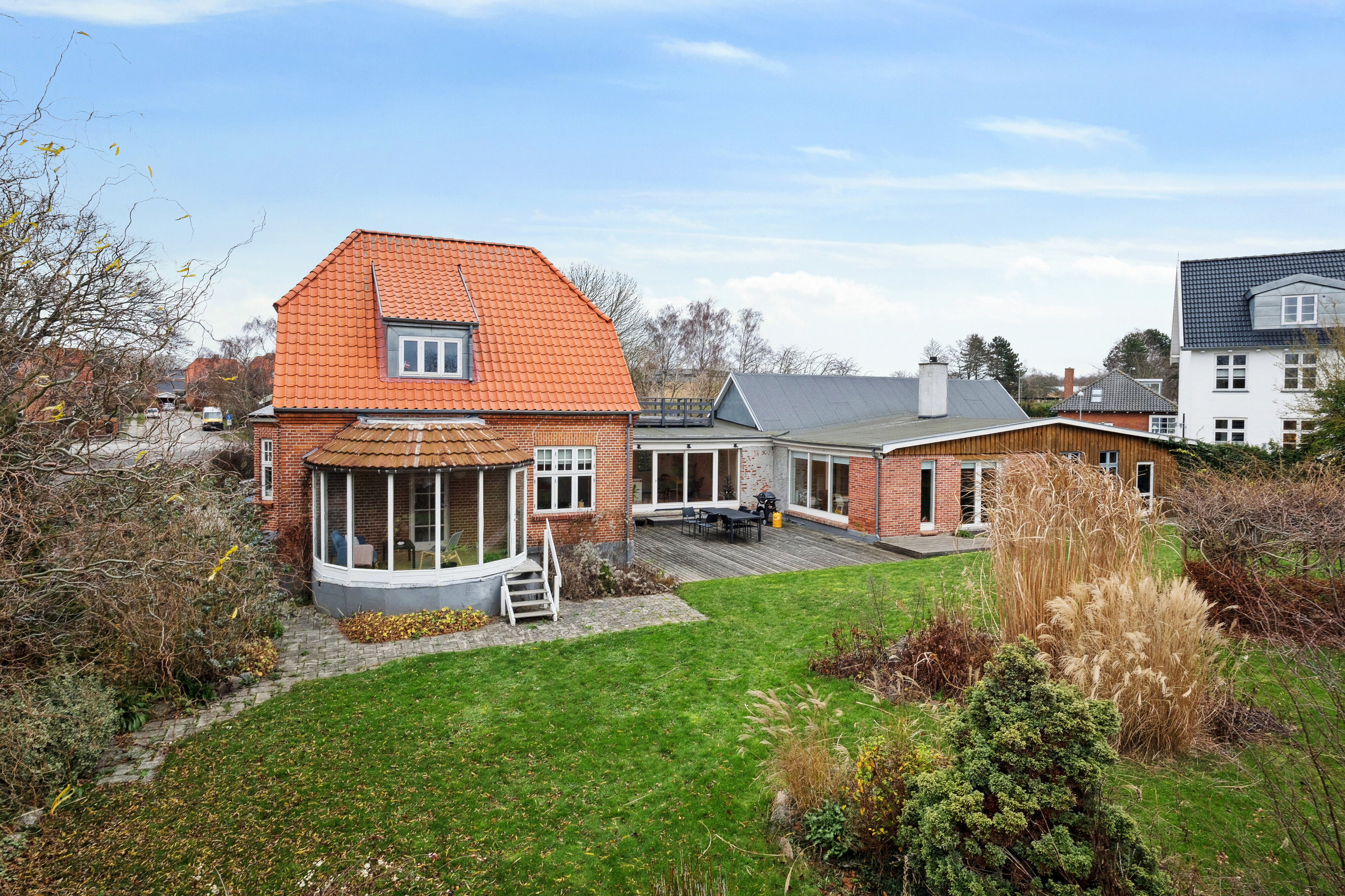 Villa: Set fra haven på Grundtvigs Alle 20, 4760 Vordingborg