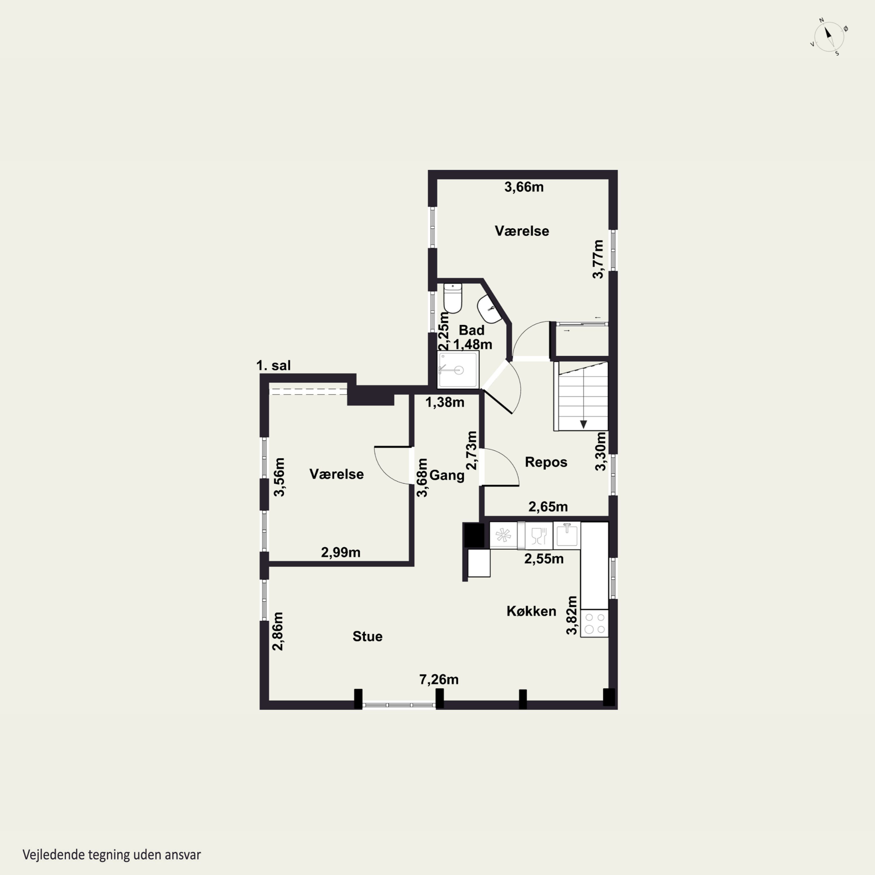 Plantegninger billede af Grundtvigs Alle 20, 4760 Vordingborg