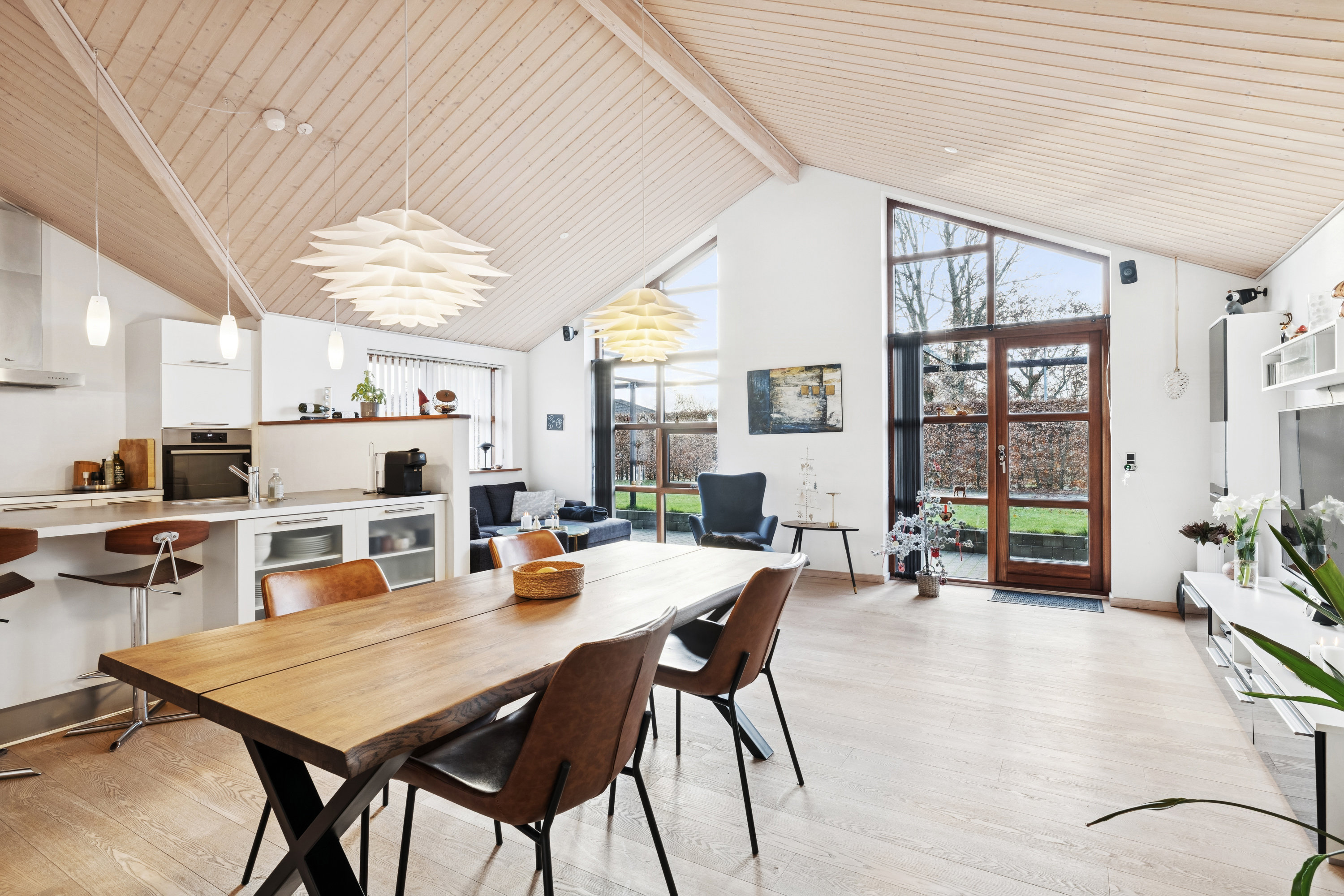 Fremhævet spisestue billede i fuldskærmstilstand. Billede af Blålyngen 11, 7470 Karup J